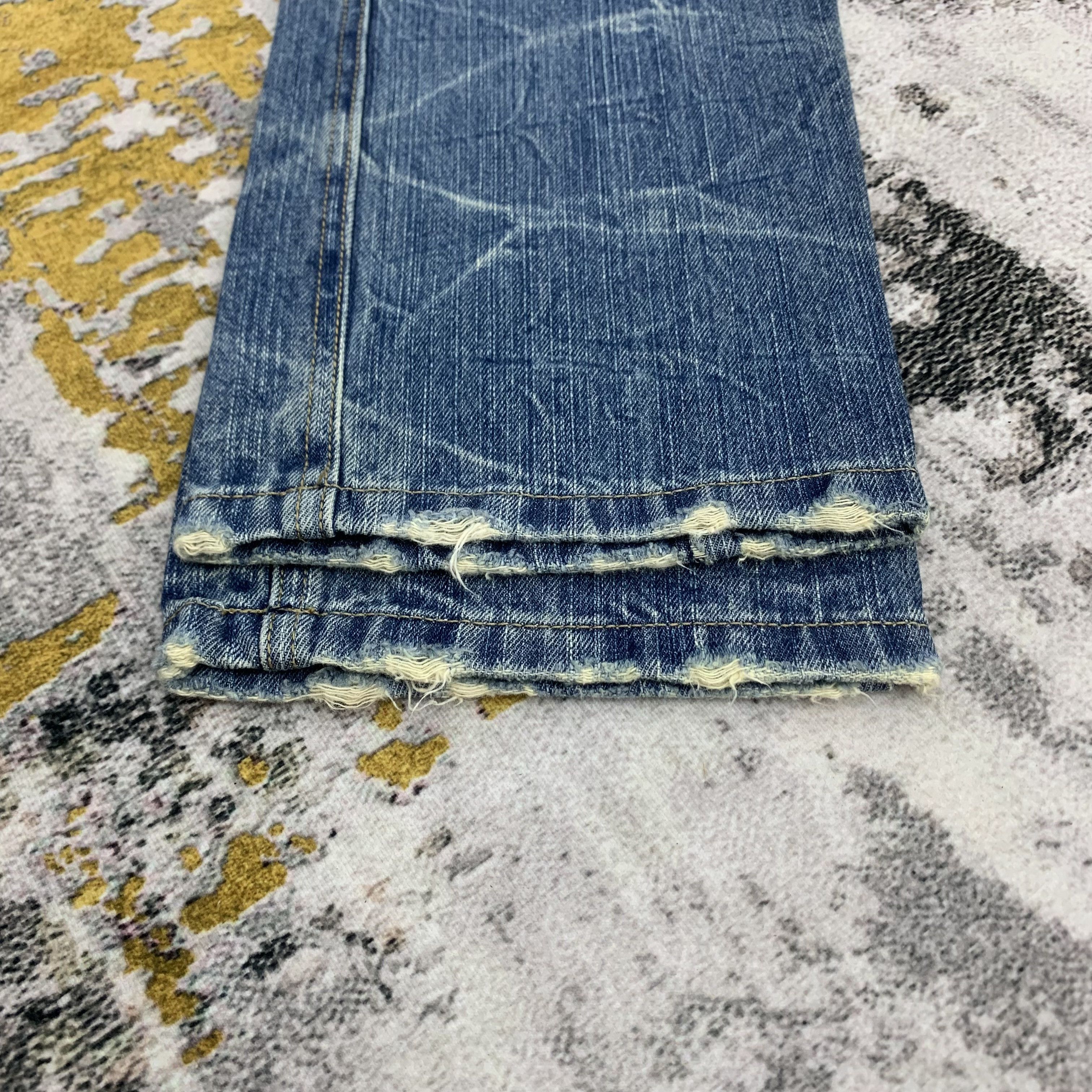 Japanese Brand Distressed Denim Blue Trip Skulls Patchwork Size US 30 / EU 46 - 6 Thumbnail