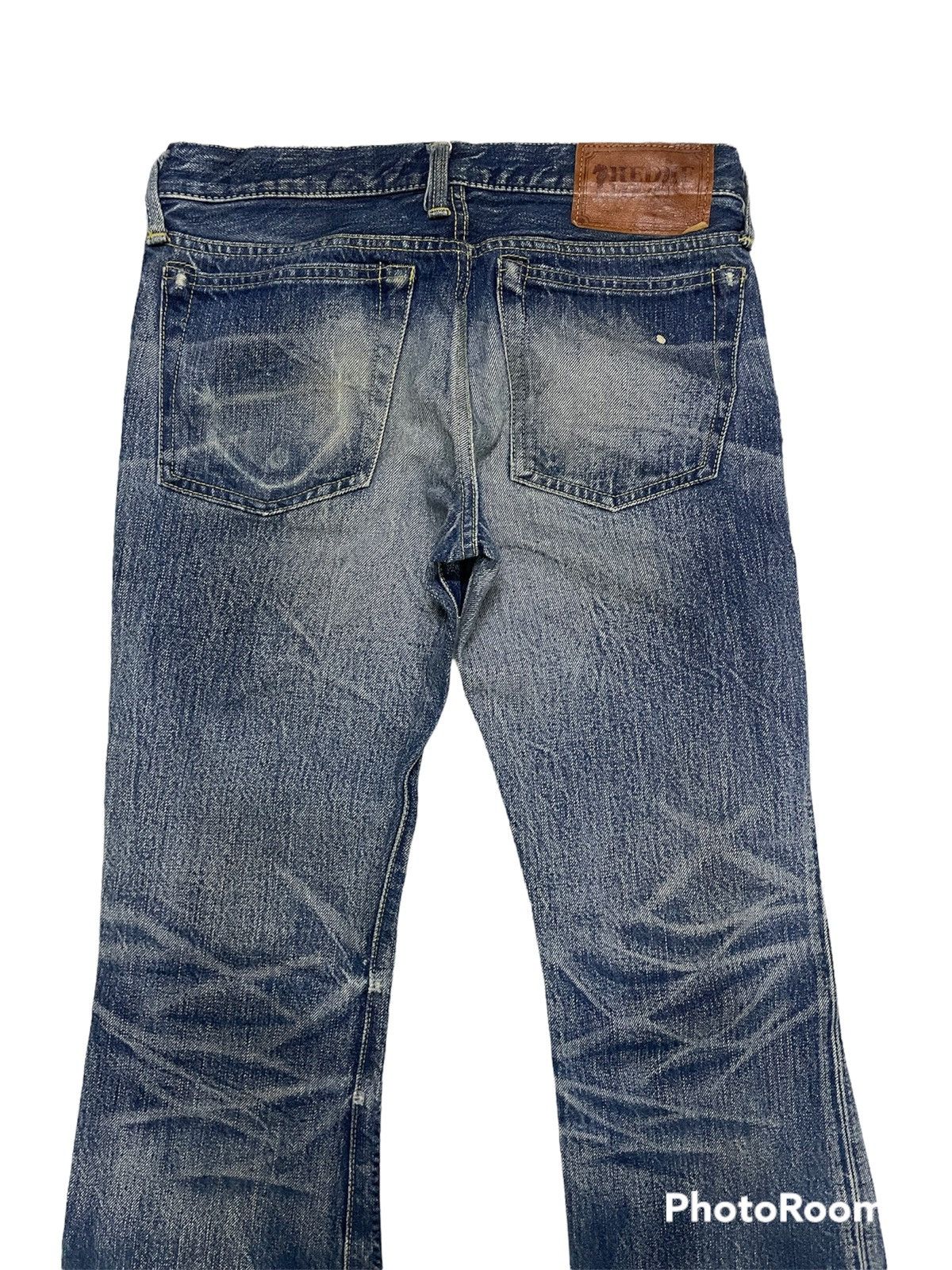 Japanese Brand Vintage Heddie Lovu Distressed Denim Boot Cut Size US 29 - 5 Thumbnail