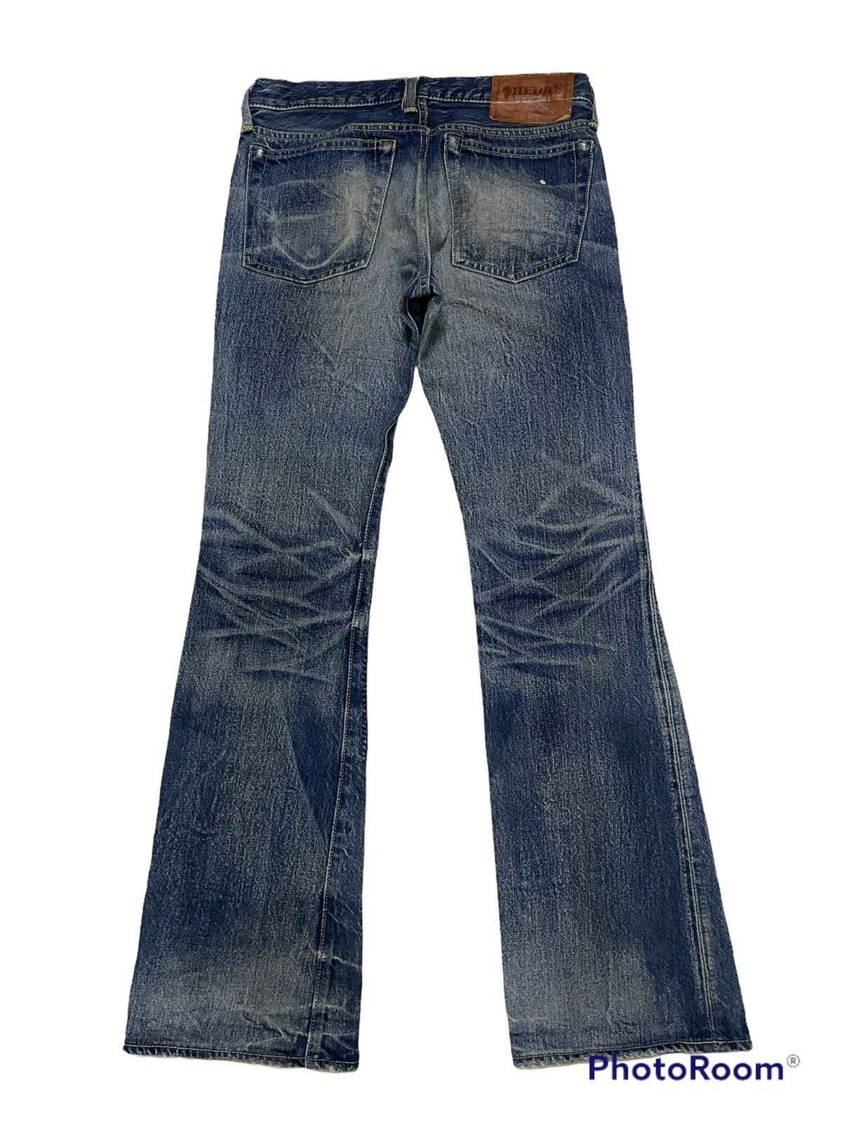 Japanese Brand Vintage Heddie Lovu Distressed Denim Boot Cut Size US 29 - 4 Thumbnail
