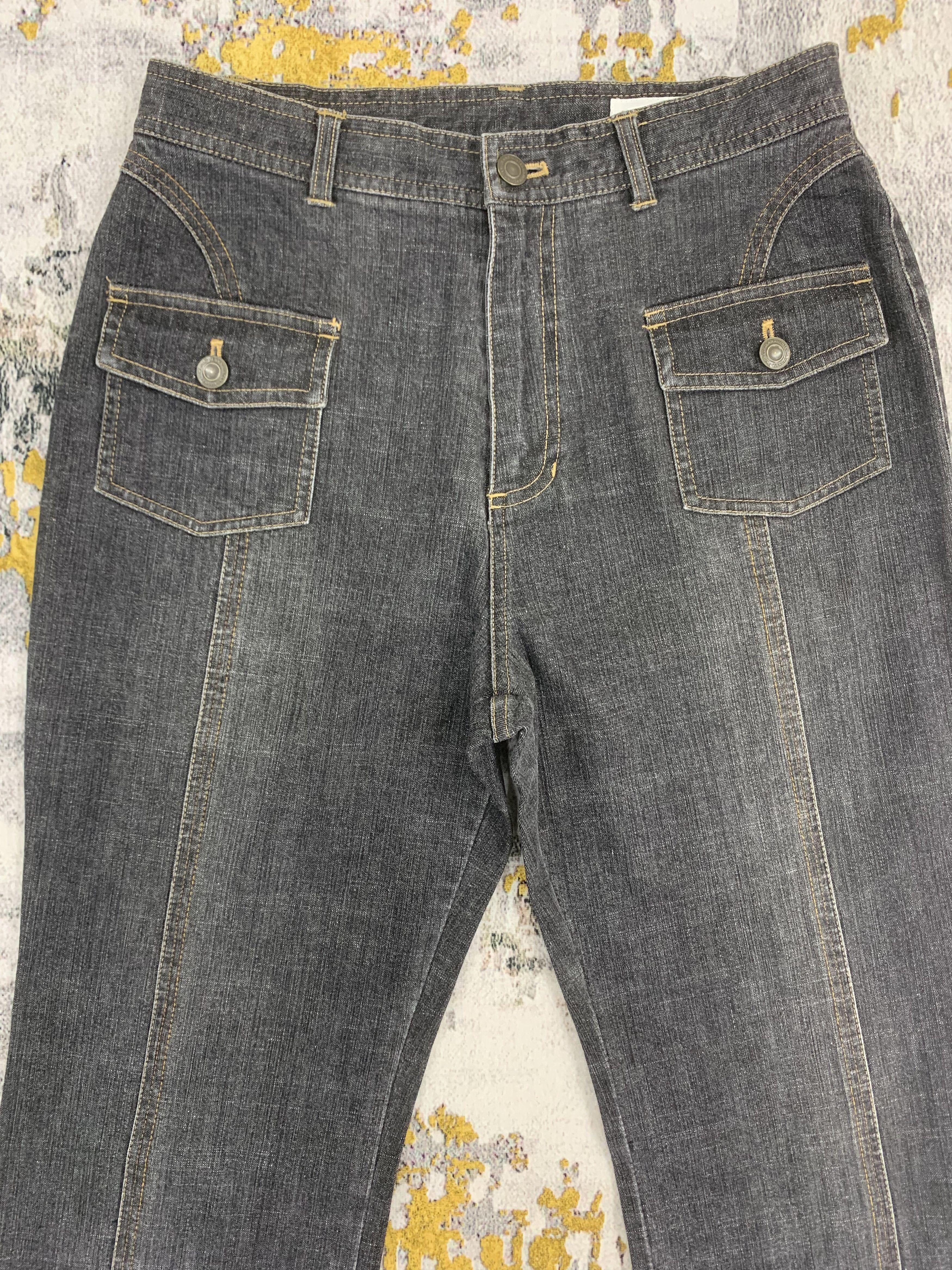 Japanese Brand Black Bush Pants Jeans Rochelle Denim for Womens Size 27" / US 4 / IT 40 - 2 Thumbnail