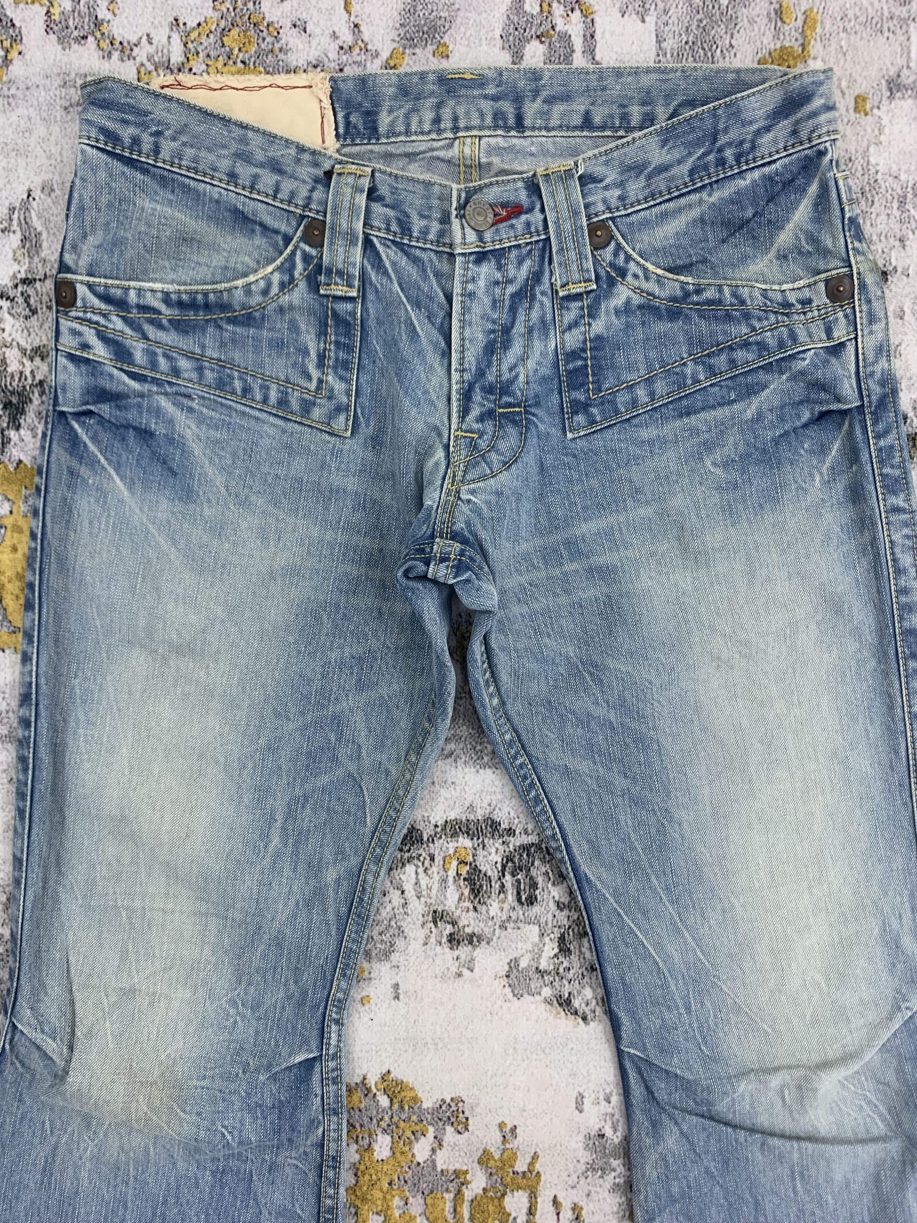 Japanese Brand Blue Way Distressed Jeans Blue Trip Flared Size US 30 / EU 46 - 2 Thumbnail