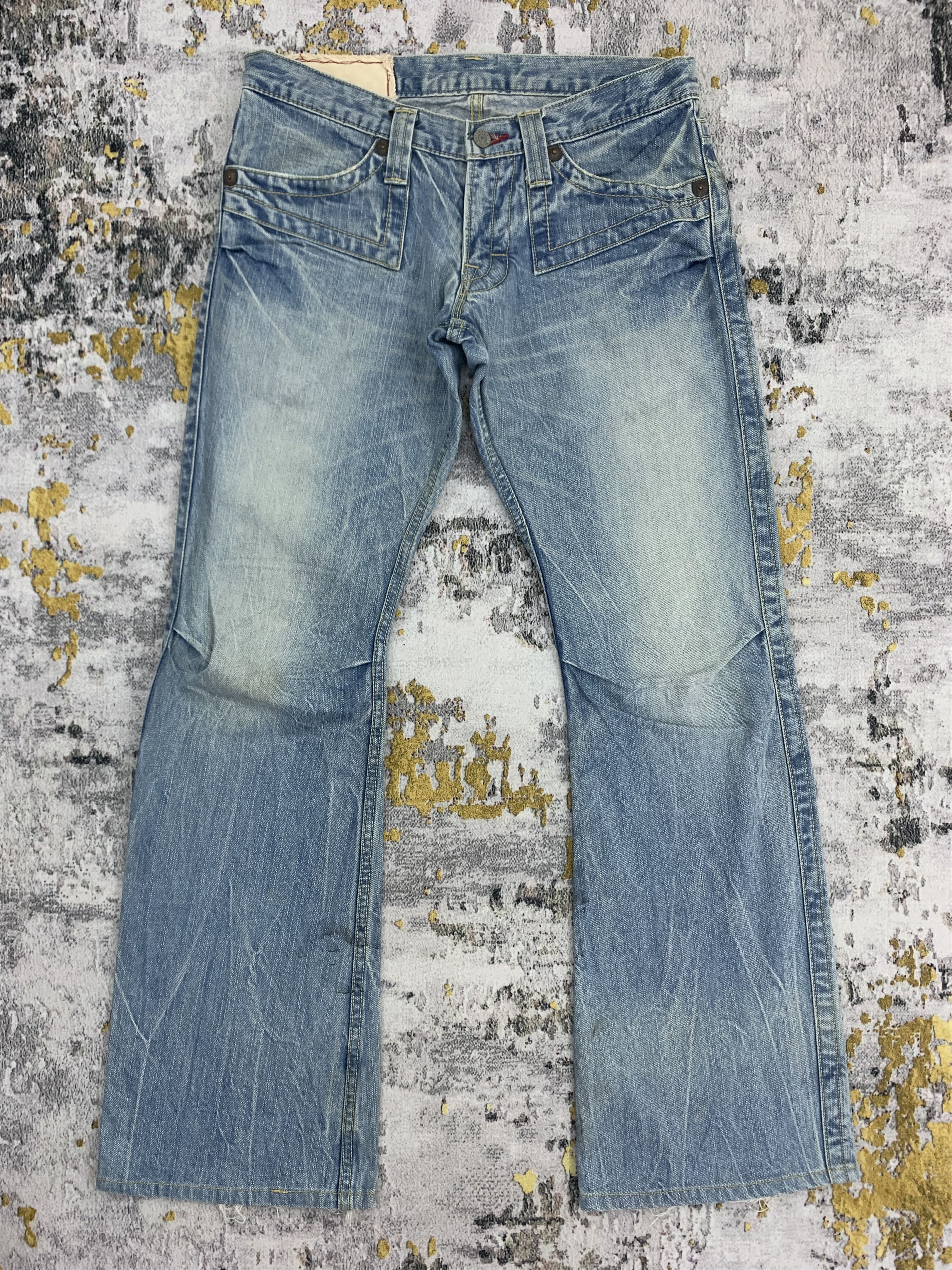 Japanese Brand Blue Way Distressed Jeans Blue Trip Flared Size US 30 / EU 46 - 1 Thumbnail