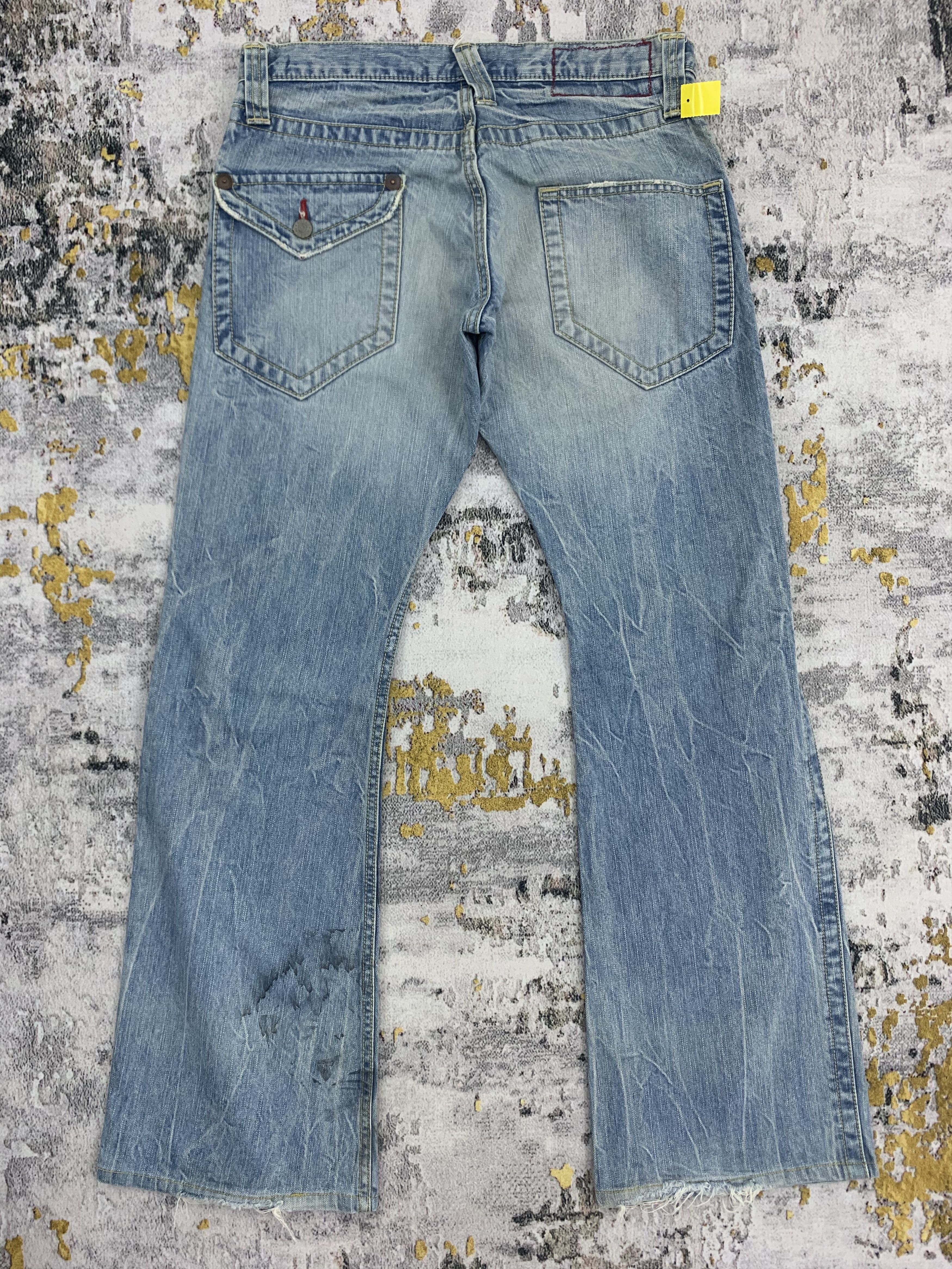 Japanese Brand Blue Way Distressed Jeans Blue Trip Flared Size US 30 / EU 46 - 5 Thumbnail