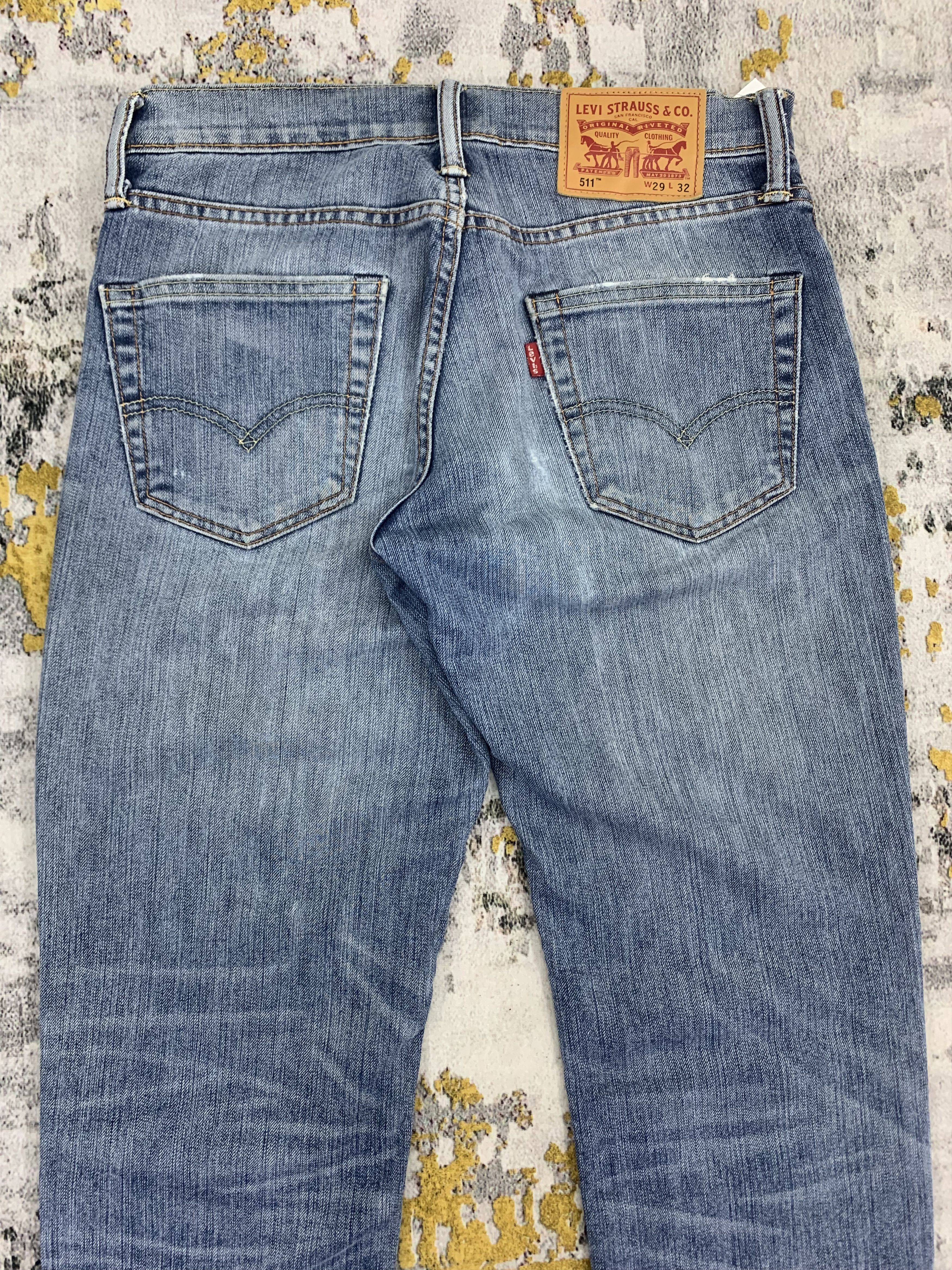 Levi's Distressed Blue Denim Levi's 511 Jeans Size US 29 - 6 Thumbnail