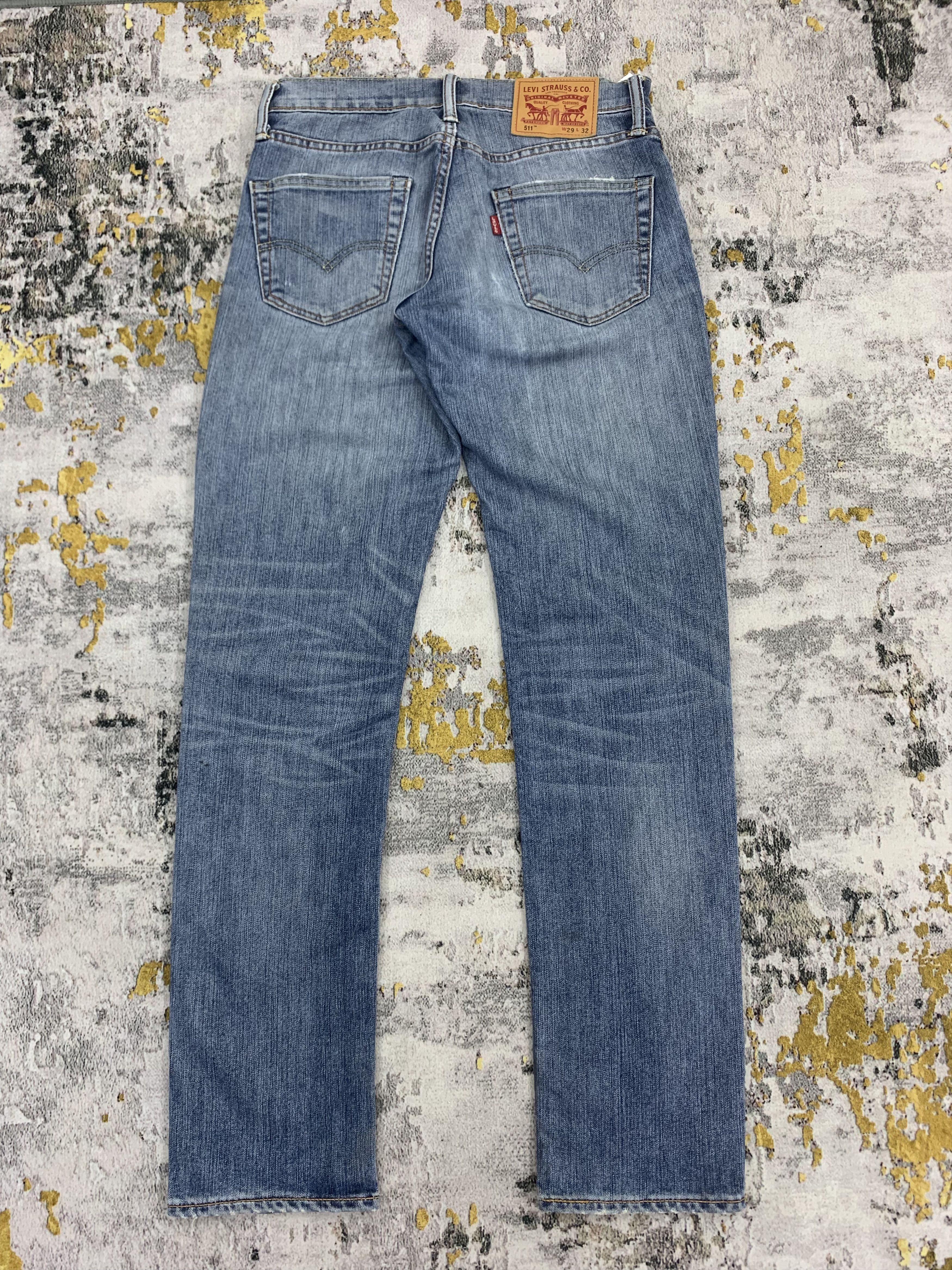 Levi's Distressed Blue Denim Levi's 511 Jeans Size US 29 - 5 Thumbnail