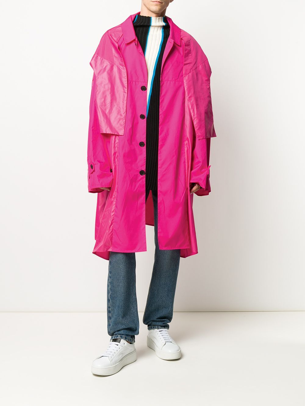 Ambush Pink Oversized Poncho Coat