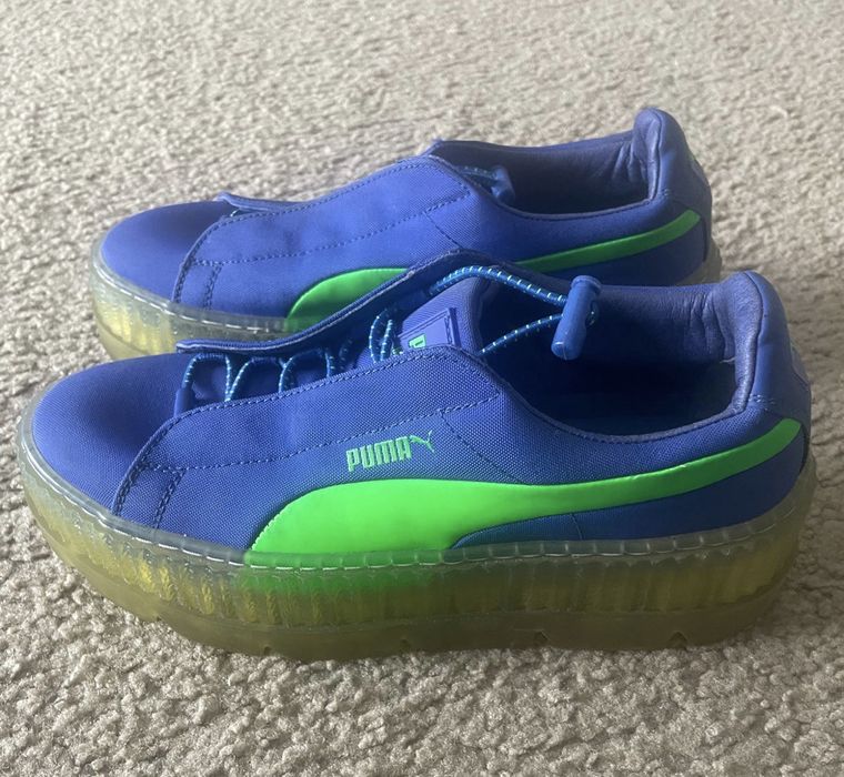 Puma cleated creeper surf cheap rihanna fenty blue green