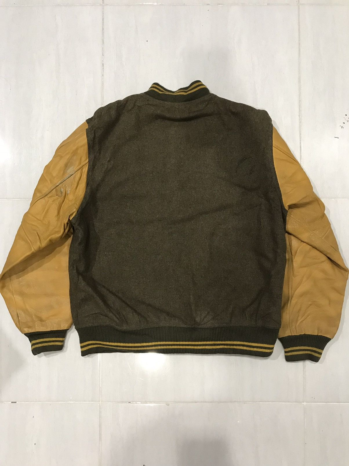 Macbeth × Vintage Vintage Mac Beth Streetwear Leather Sleeve Varsity Jacket Size US L / EU 52-54 / 3 - 7 Thumbnail