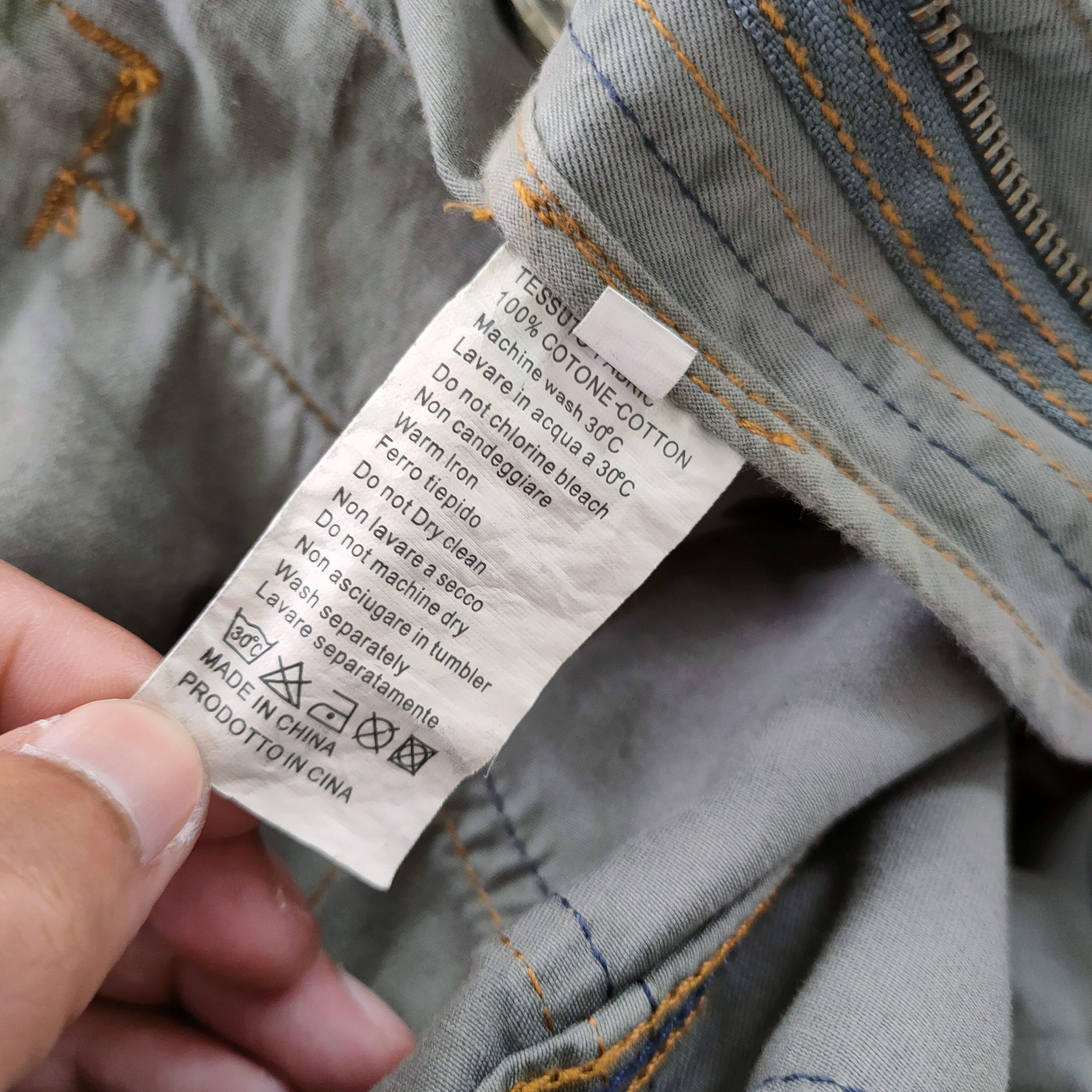 Aeronautica Militare MILITARY FADED STAIN BAGGY CARGO PANTS #1 Size US 36 / EU 52 - 18 Thumbnail