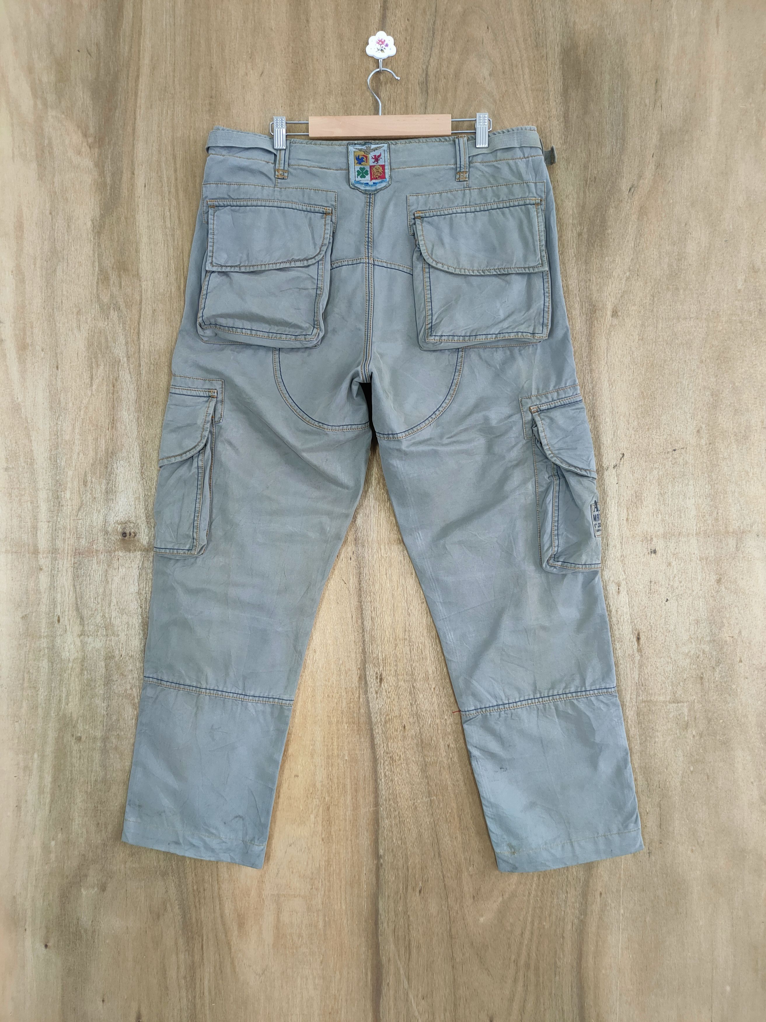 Aeronautica Militare MILITARY FADED STAIN BAGGY CARGO PANTS #1 Size US 36 / EU 52 - 10 Thumbnail