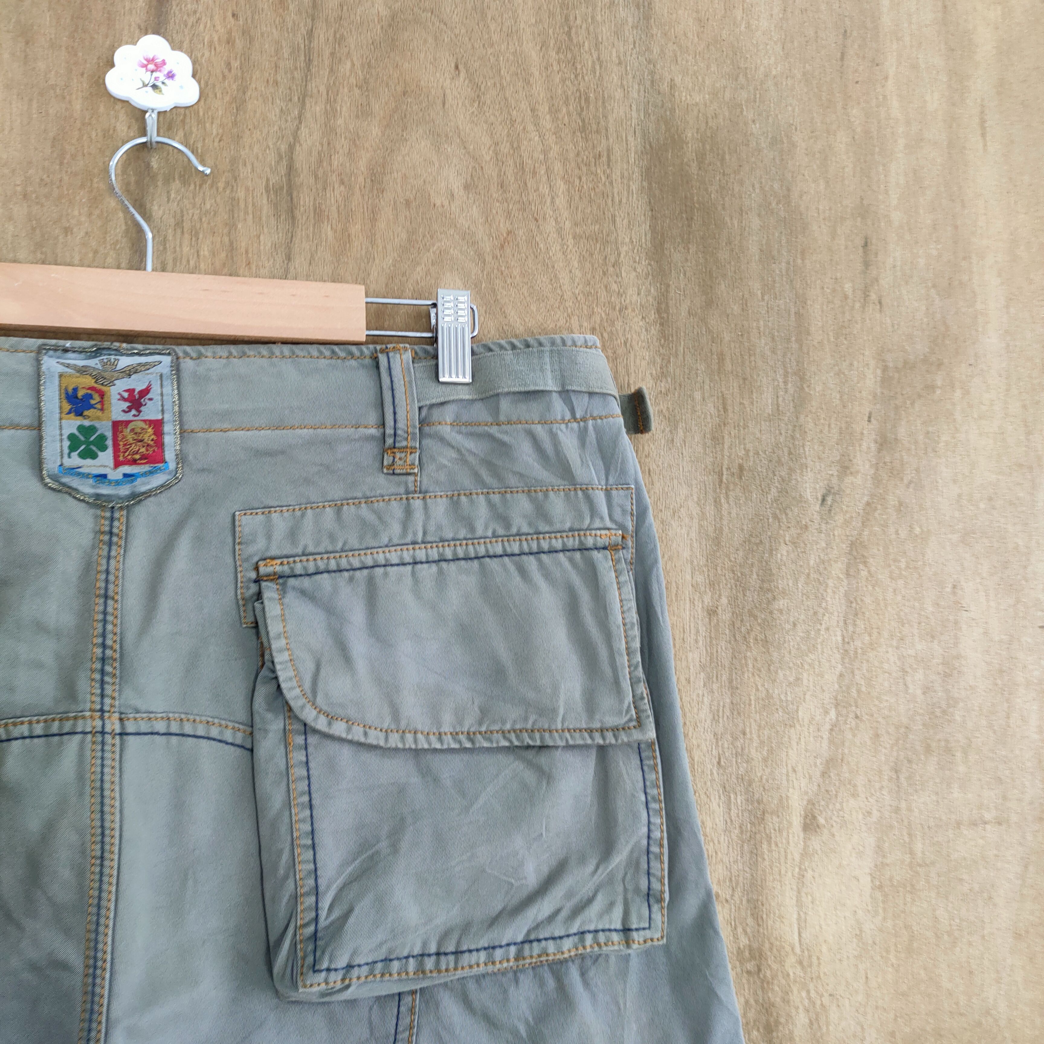 Aeronautica Militare MILITARY FADED STAIN BAGGY CARGO PANTS #1 Size US 36 / EU 52 - 15 Thumbnail