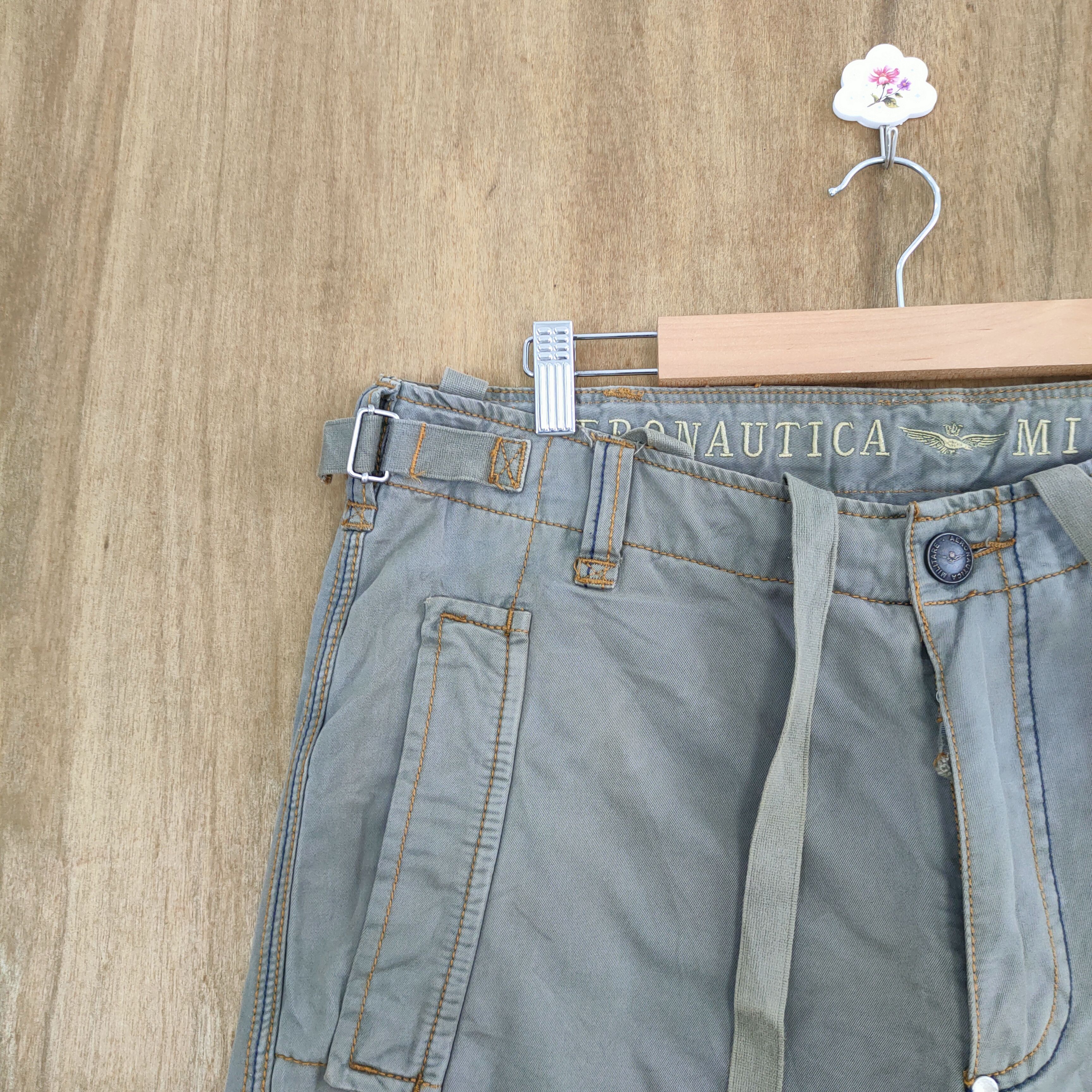 Aeronautica Militare MILITARY FADED STAIN BAGGY CARGO PANTS #1 Size US 36 / EU 52 - 5 Thumbnail