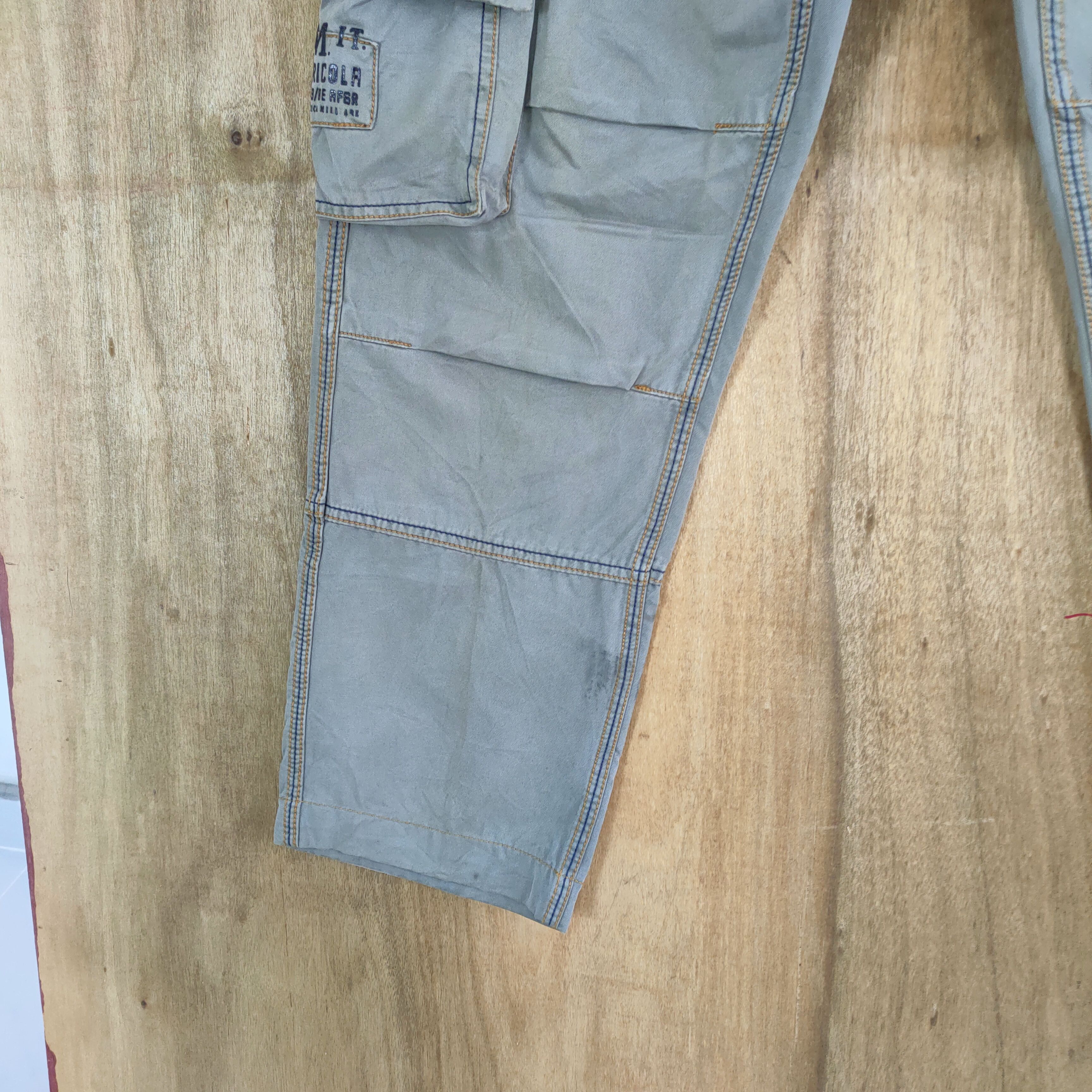 Aeronautica Militare MILITARY FADED STAIN BAGGY CARGO PANTS #1 Size US 36 / EU 52 - 8 Thumbnail