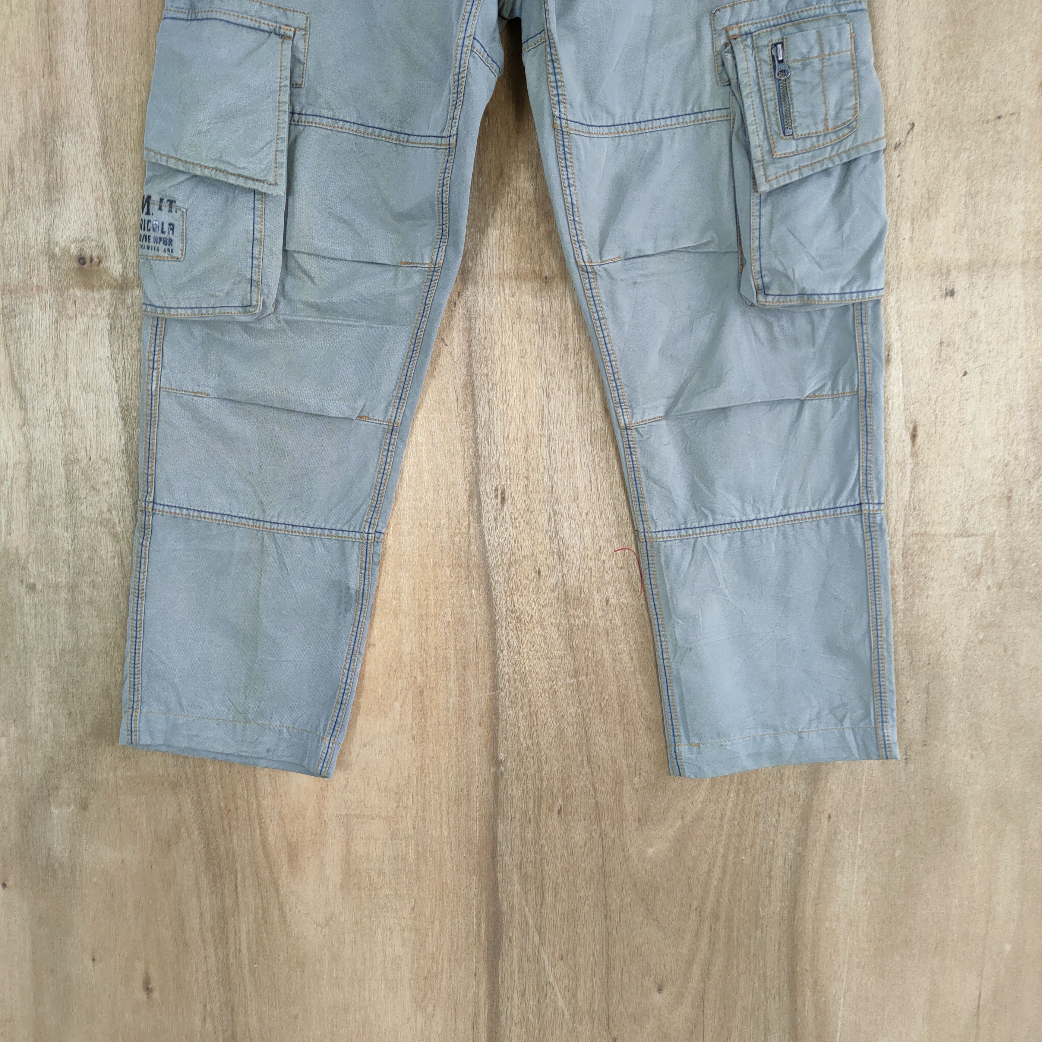 Aeronautica Militare MILITARY FADED STAIN BAGGY CARGO PANTS #1 Size US 36 / EU 52 - 3 Thumbnail