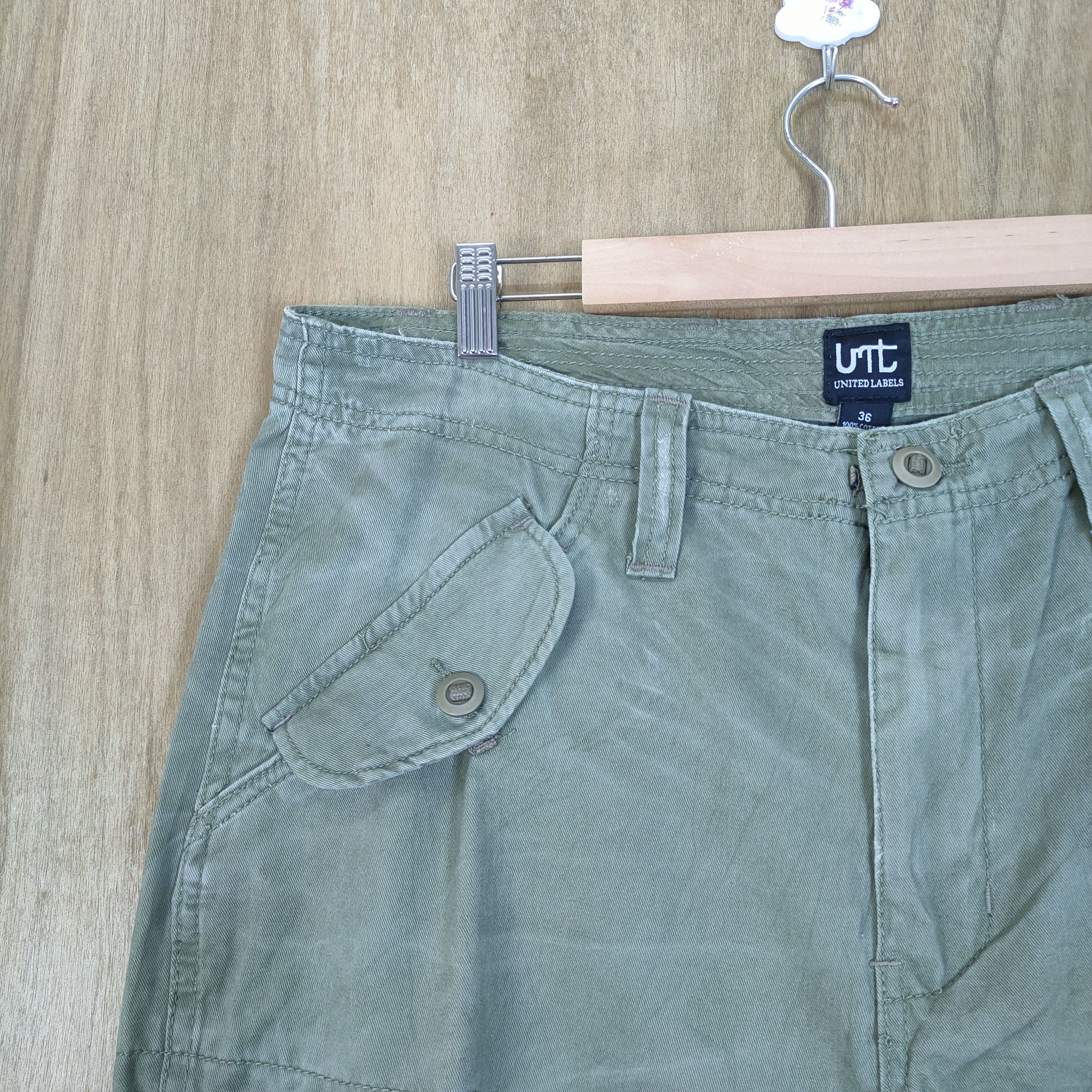 Japanese Brand × Vintage #1 VINTAGE UNITED LABEL FADED CARGO PANTS Size US 38 / EU 54 - 5 Thumbnail