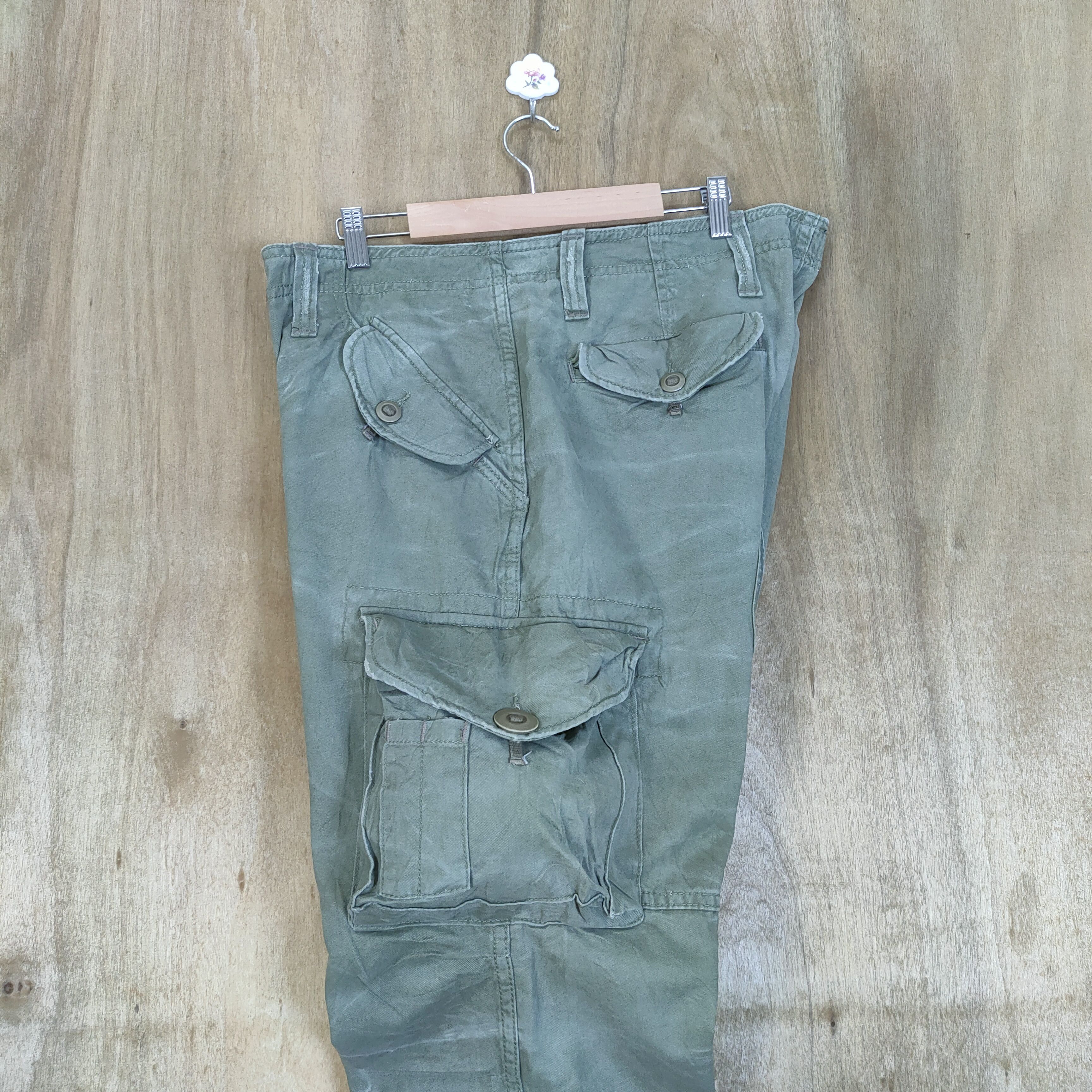 Japanese Brand × Vintage #1 VINTAGE UNITED LABEL FADED CARGO PANTS Size US 38 / EU 54 - 13 Thumbnail