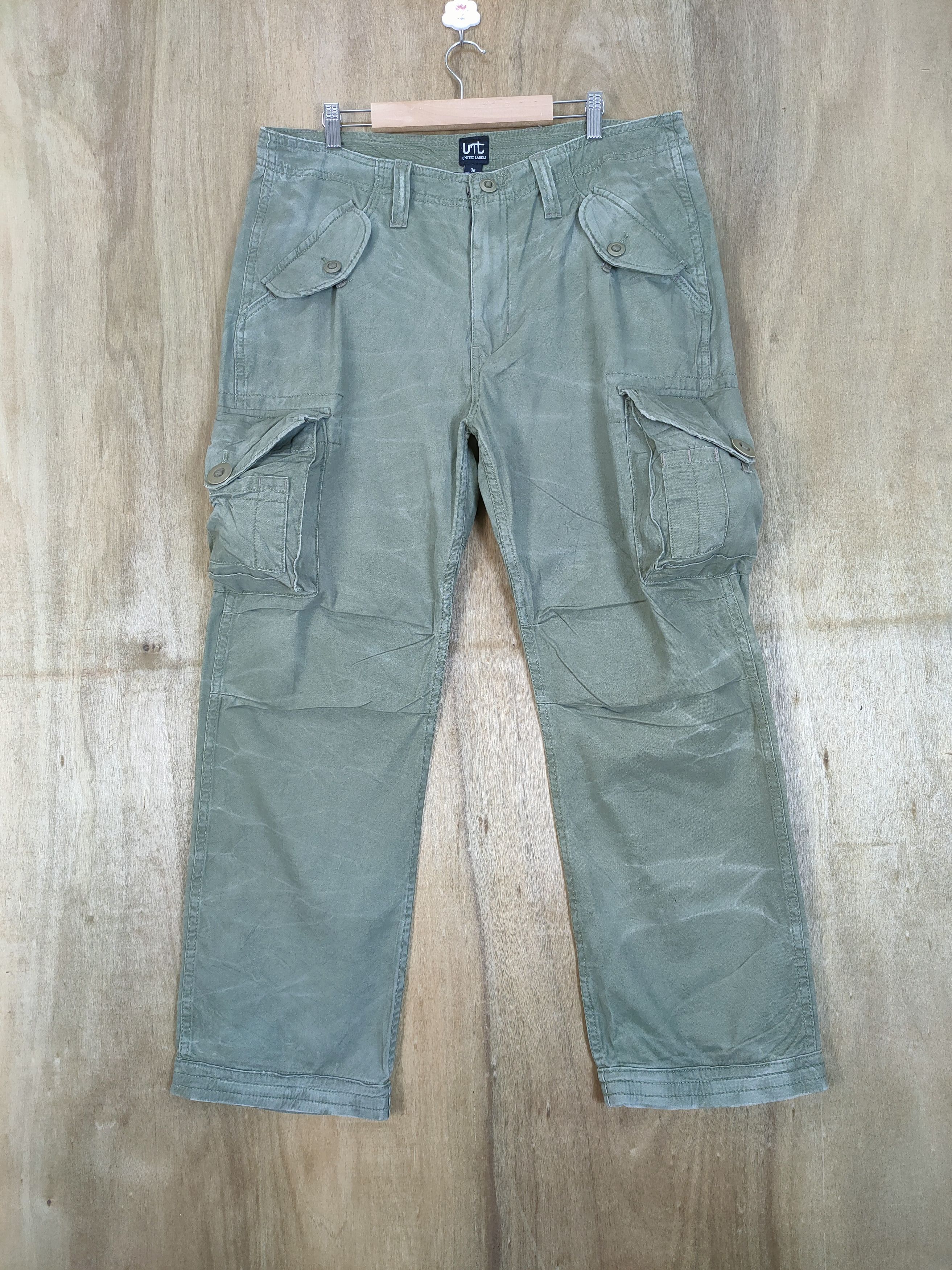 Japanese Brand × Vintage #1 VINTAGE UNITED LABEL FADED CARGO PANTS Size US 38 / EU 54 - 1 Thumbnail