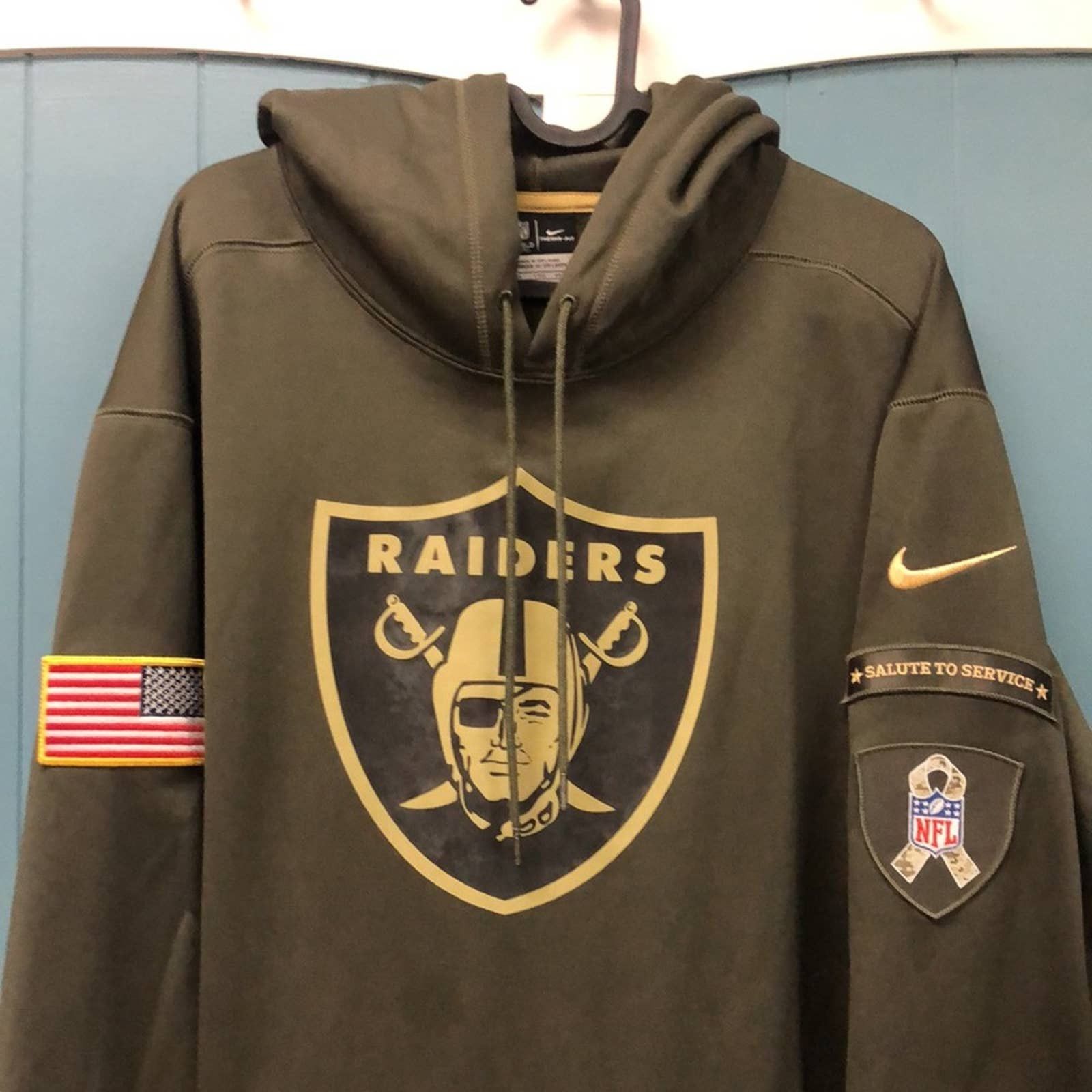 ナイキ NFL Raiders sulute of service パーカー古着 アメリカン