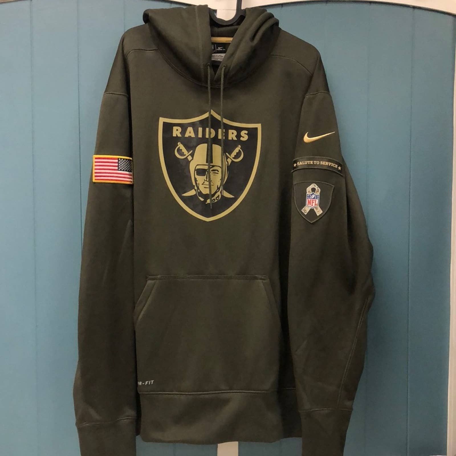 Las Vegas Raiders NFL Pullover L Embroidered Men's 1/4 Zip store Fleece Silver Large