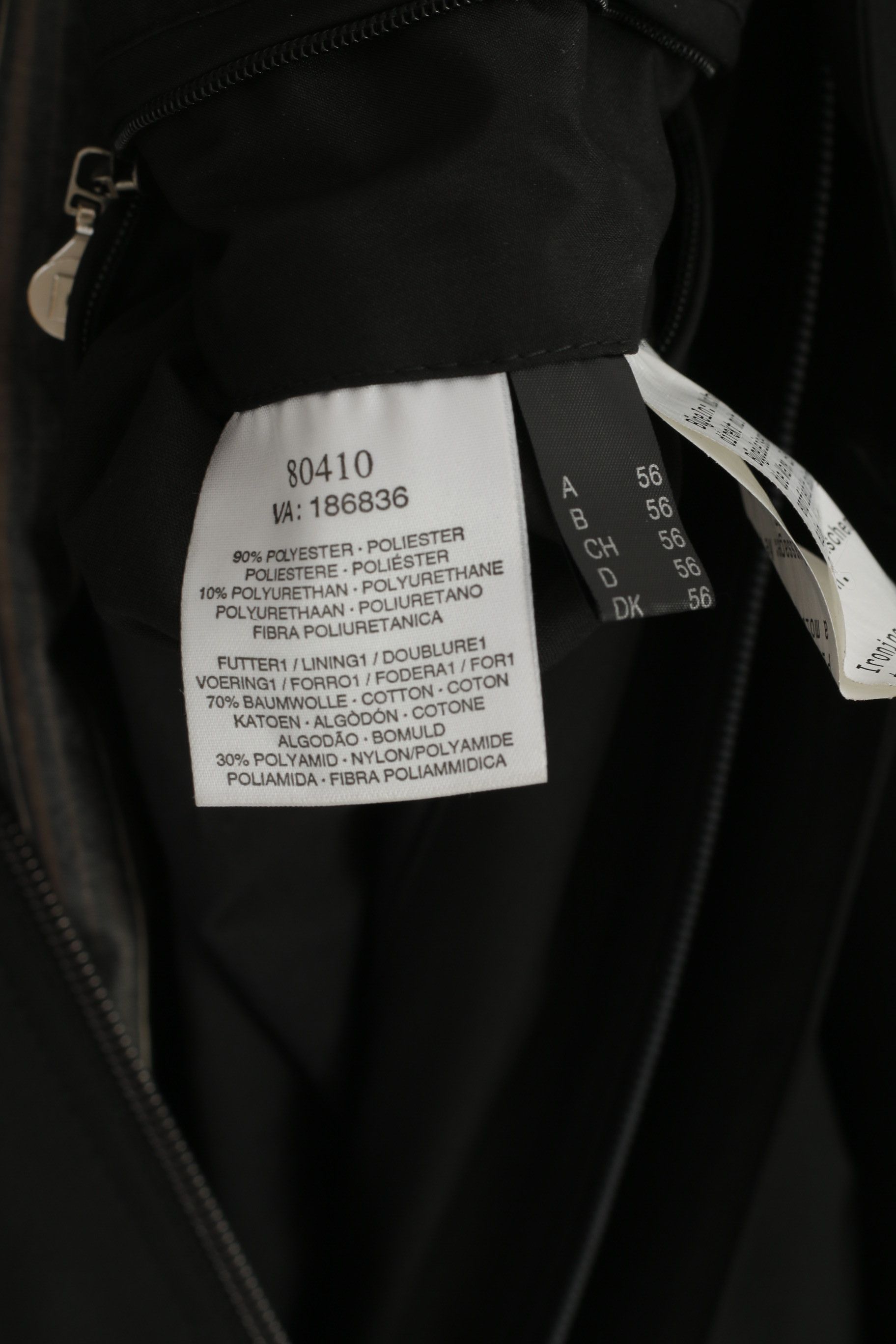 Pierre Cardin Pierre Cardin Men 56 XL Jacket Long Black Lightweight 5679 Size US XL / EU 56 / 4 - 7 Thumbnail