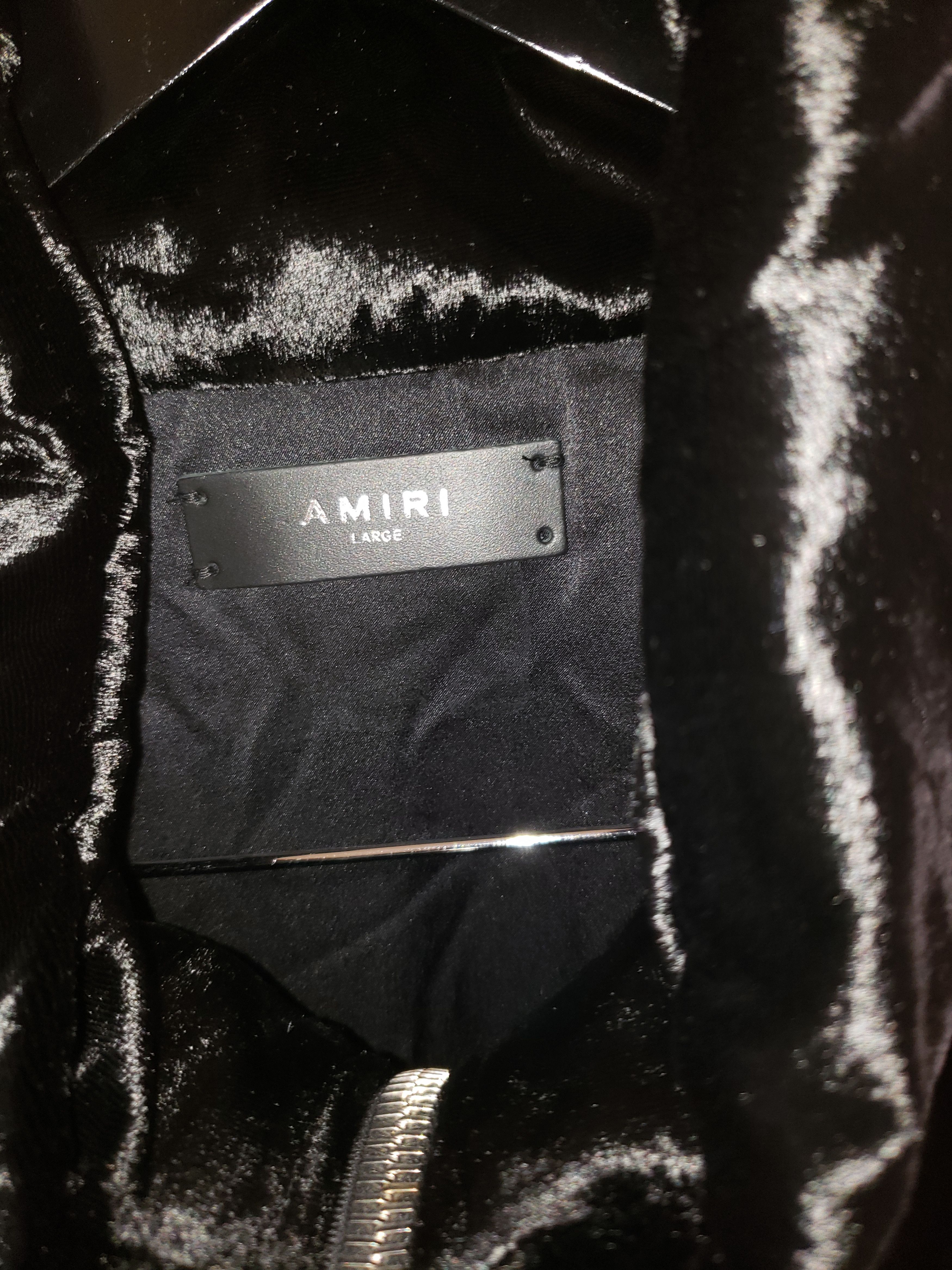 Amiri Velvet Puffer Bomber Jacket Size US L / EU 52-54 / 3 - 3 Thumbnail