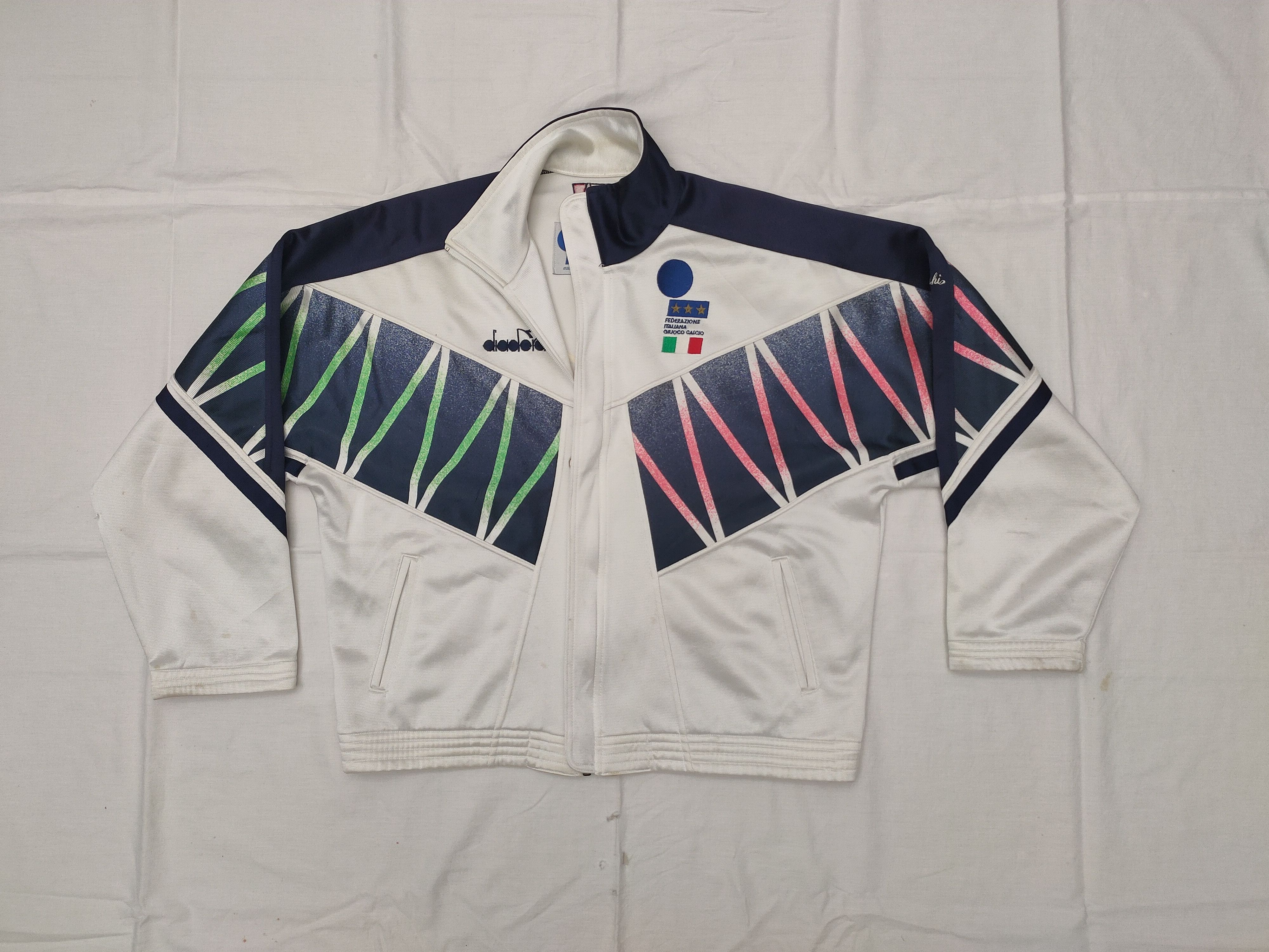 Diadora VIntage 90s Italy Diadora Football Zipper Jacket Size US L / EU 52-54 / 3 - 1 Thumbnail