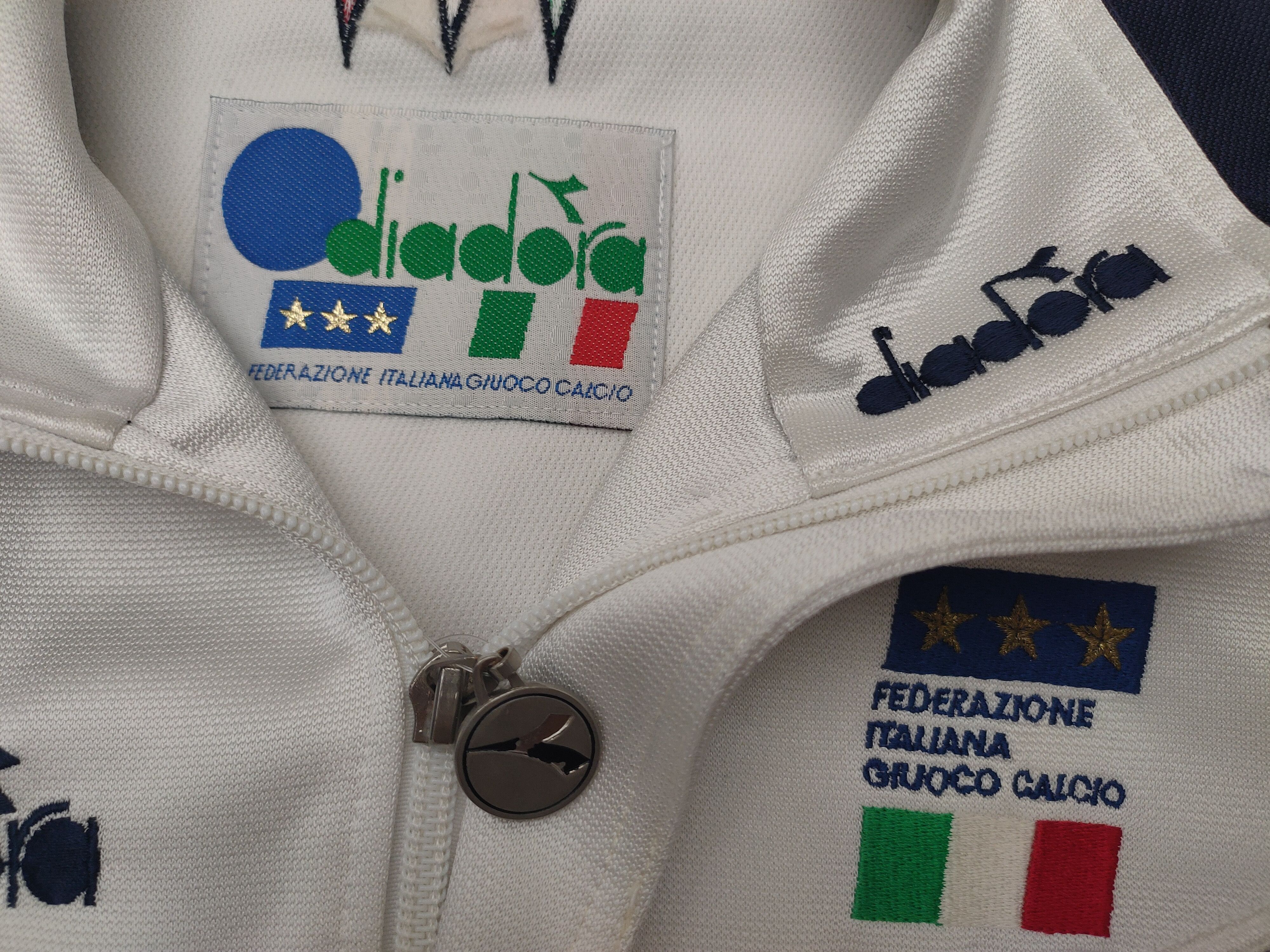 Diadora VIntage 90s Italy Diadora Football Zipper Jacket Size US L / EU 52-54 / 3 - 4 Thumbnail