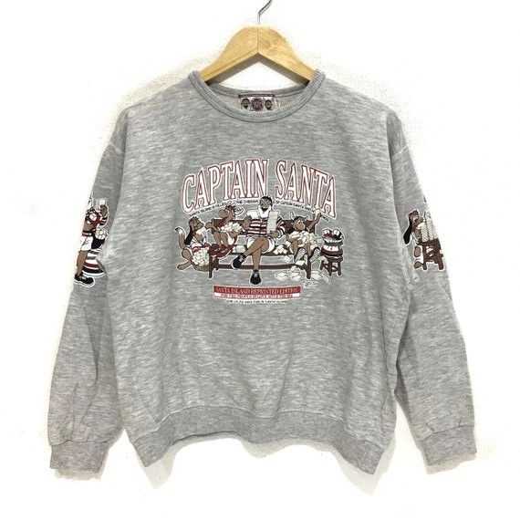 Vtg CAPTAIN SANTA 1985 Collection Sweatshirt Jumper Love