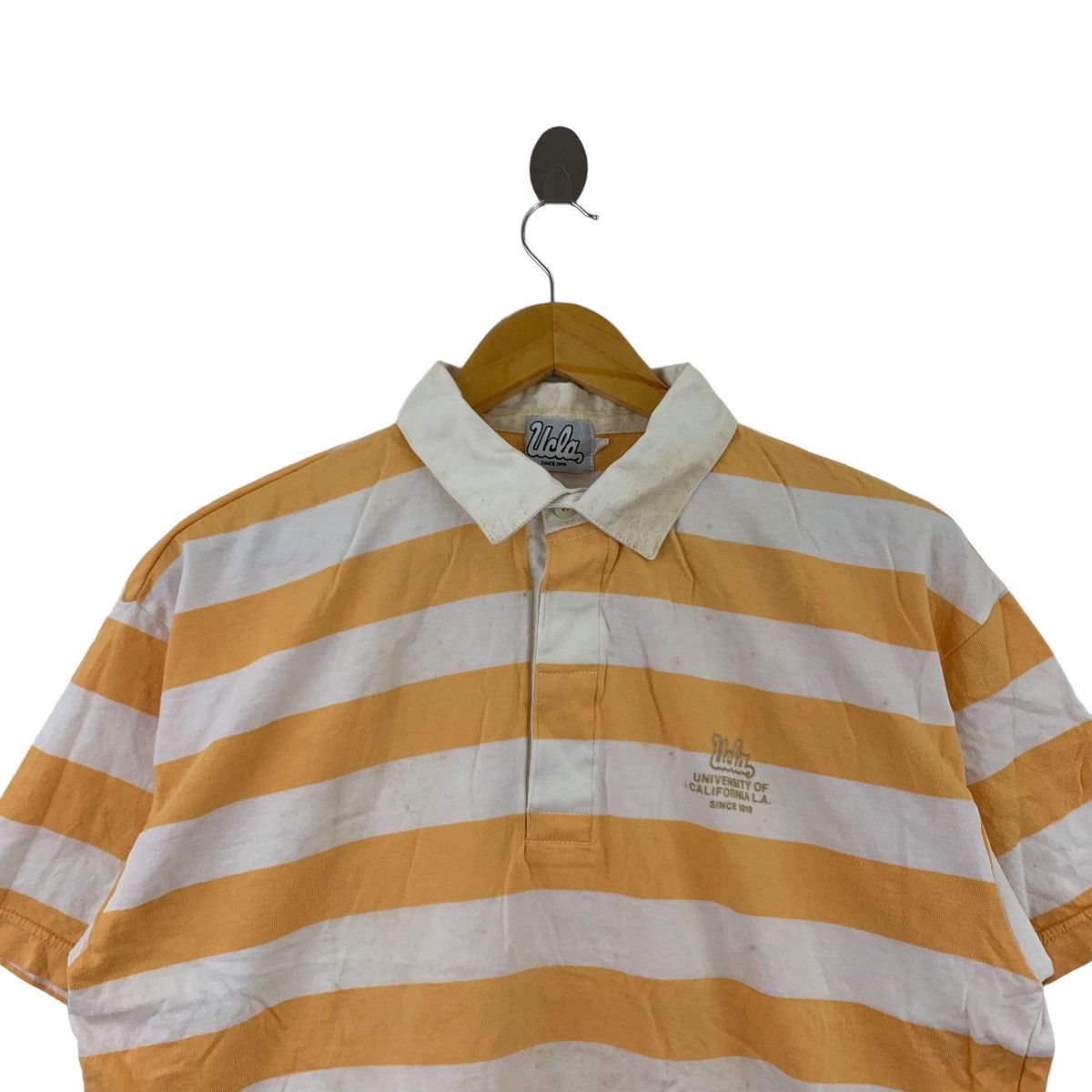Vintage UNIVERSITY Of CALIFORNIA UCLA Yellow Stripes Short Sleeve Size US L / EU 52-54 / 3 - 2 Thumbnail