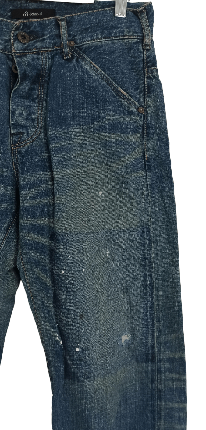 Johnbull John Bull Distressed Splatter Paint Selvedge Denim Size US 29 - 4 Thumbnail