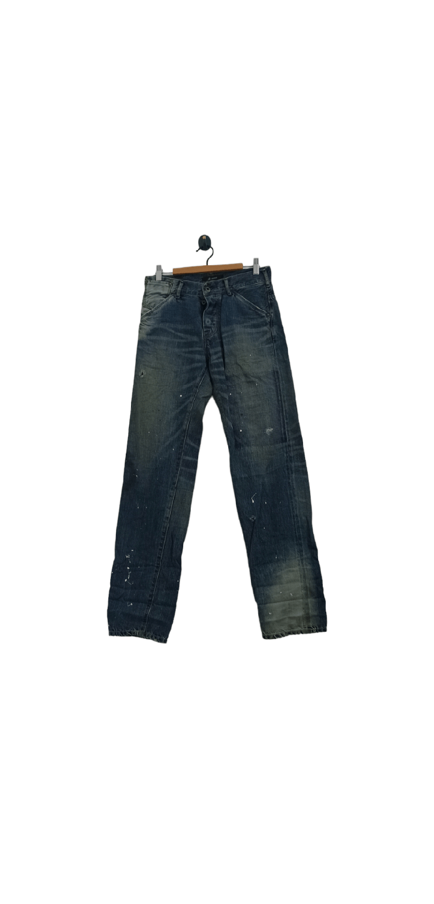 Johnbull John Bull Distressed Splatter Paint Selvedge Denim Size US 29 - 1 Thumbnail
