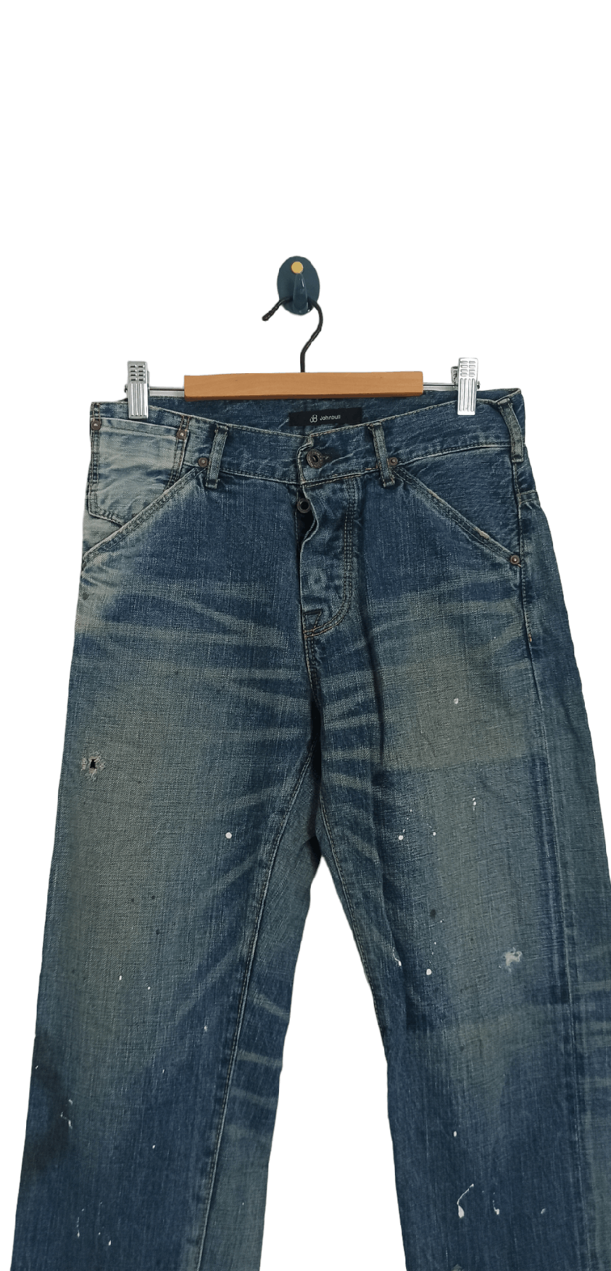 Johnbull John Bull Distressed Splatter Paint Selvedge Denim Size US 29 - 2 Thumbnail