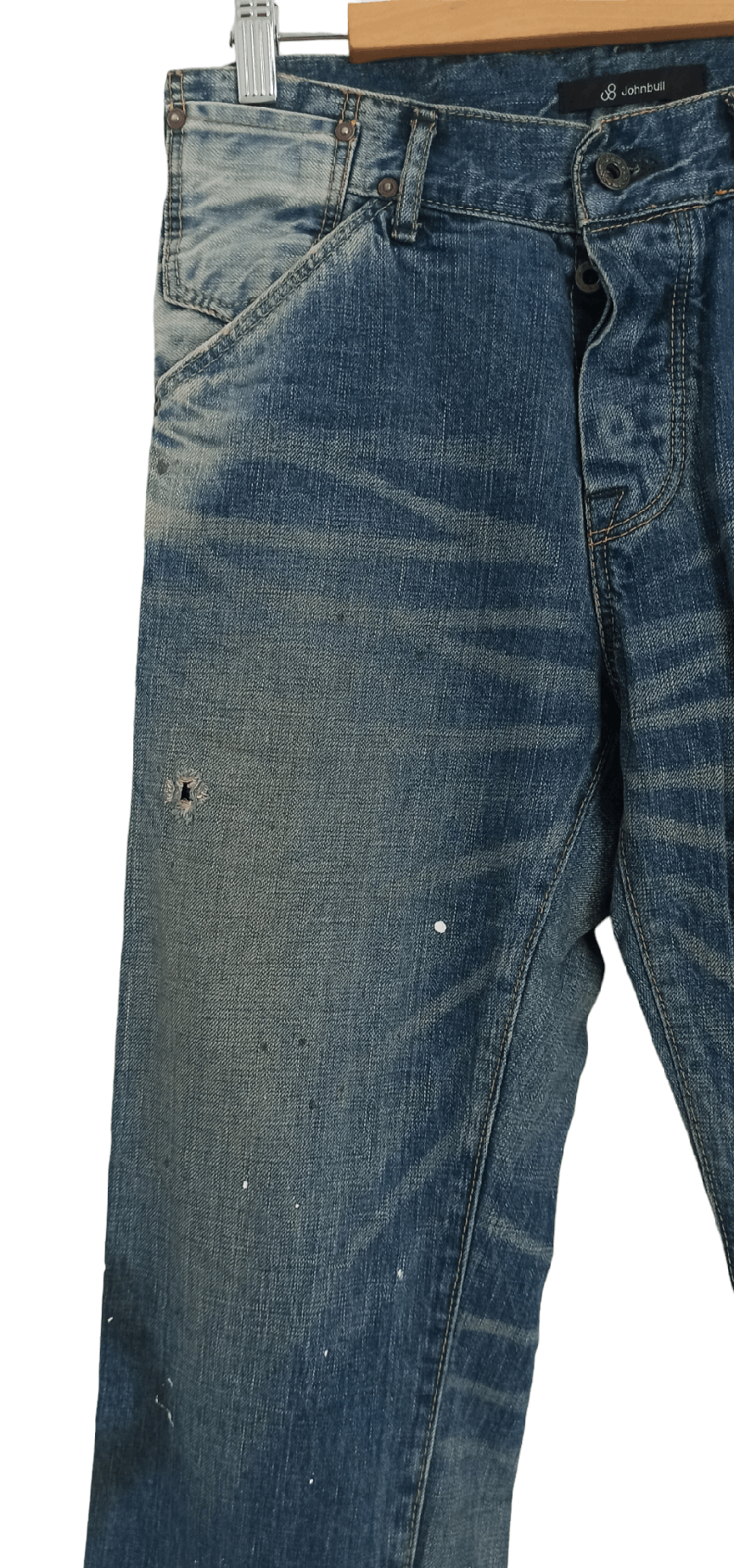 Johnbull John Bull Distressed Splatter Paint Selvedge Denim Size US 29 - 6 Thumbnail