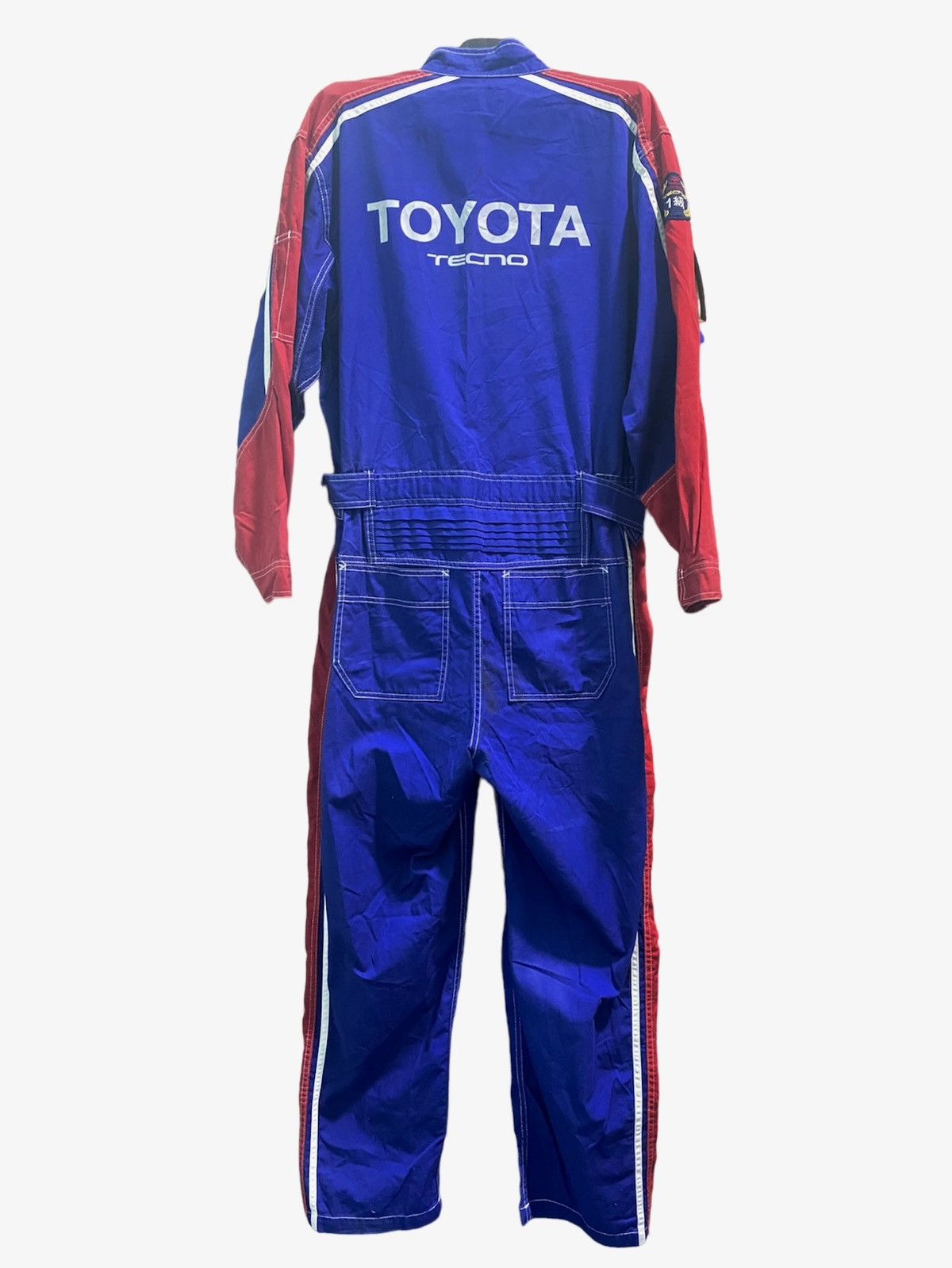 Japanese Brand × Vintage VTG DISTRESSED TOYOTA TECNO TOYOPET RARE ROYAL BLUE COVERALL Size US 36 / EU 52 - 1 Thumbnail