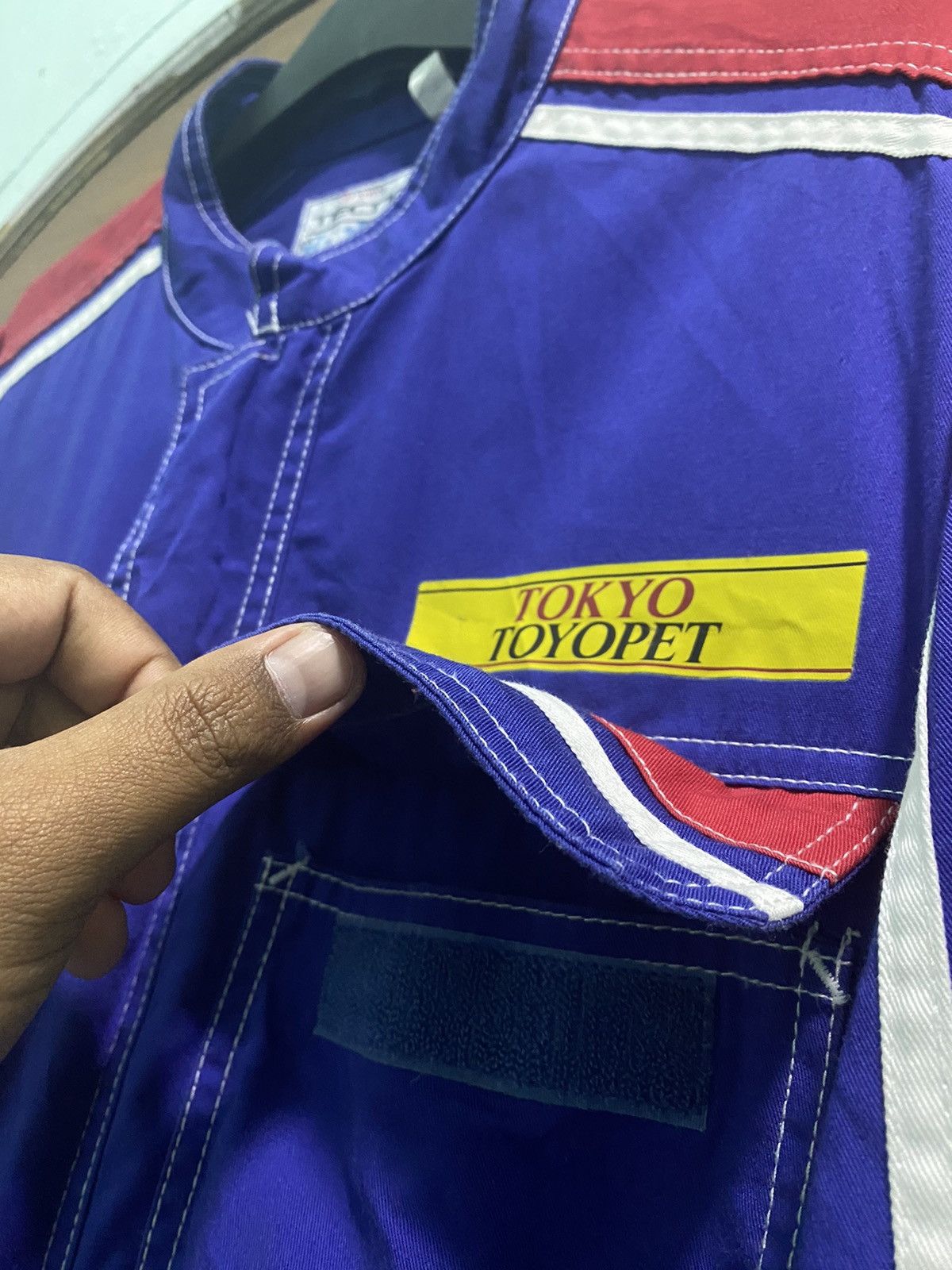 Japanese Brand × Vintage VTG DISTRESSED TOYOTA TECNO TOYOPET RARE ROYAL BLUE COVERALL Size US 36 / EU 52 - 3 Thumbnail