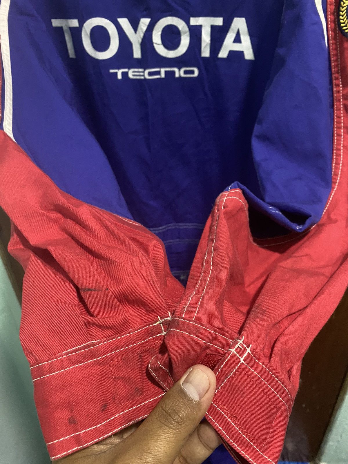 Japanese Brand × Vintage VTG DISTRESSED TOYOTA TECNO TOYOPET RARE ROYAL BLUE COVERALL Size US 36 / EU 52 - 11 Thumbnail