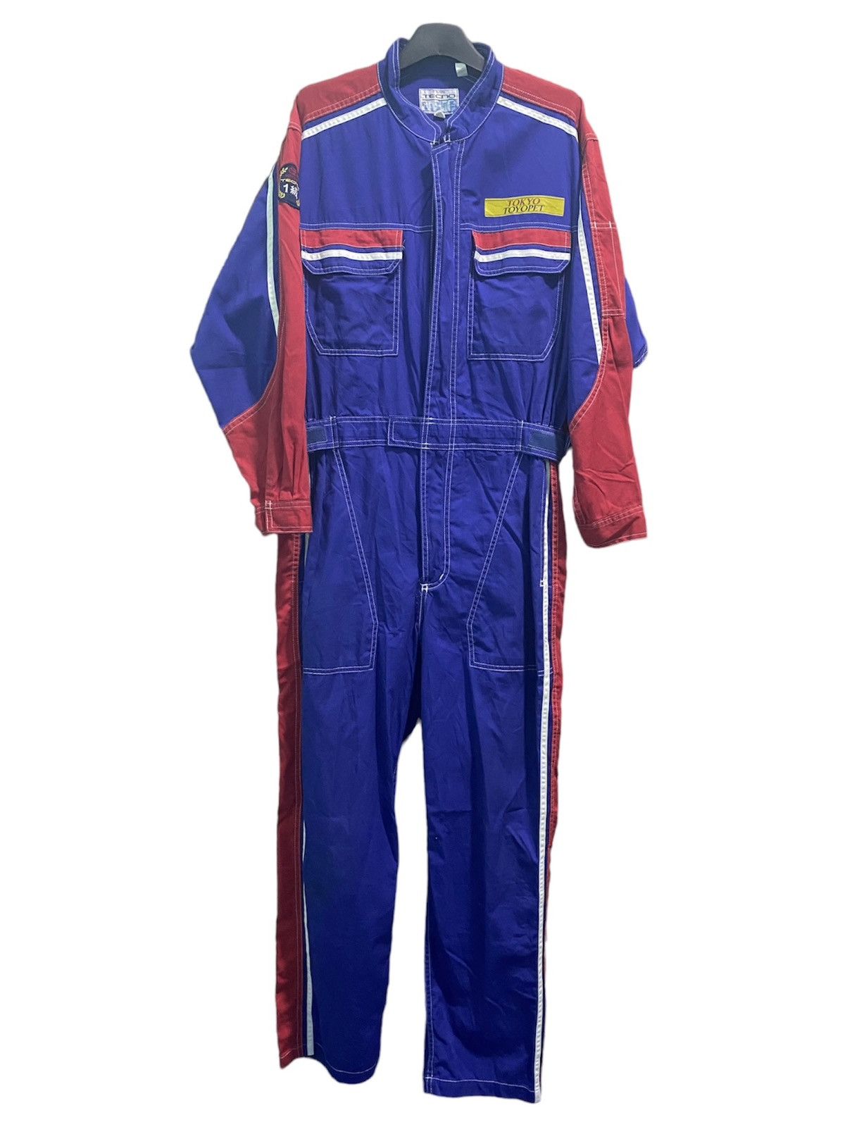 Japanese Brand × Vintage VTG DISTRESSED TOYOTA TECNO TOYOPET RARE ROYAL BLUE COVERALL Size US 36 / EU 52 - 2 Thumbnail
