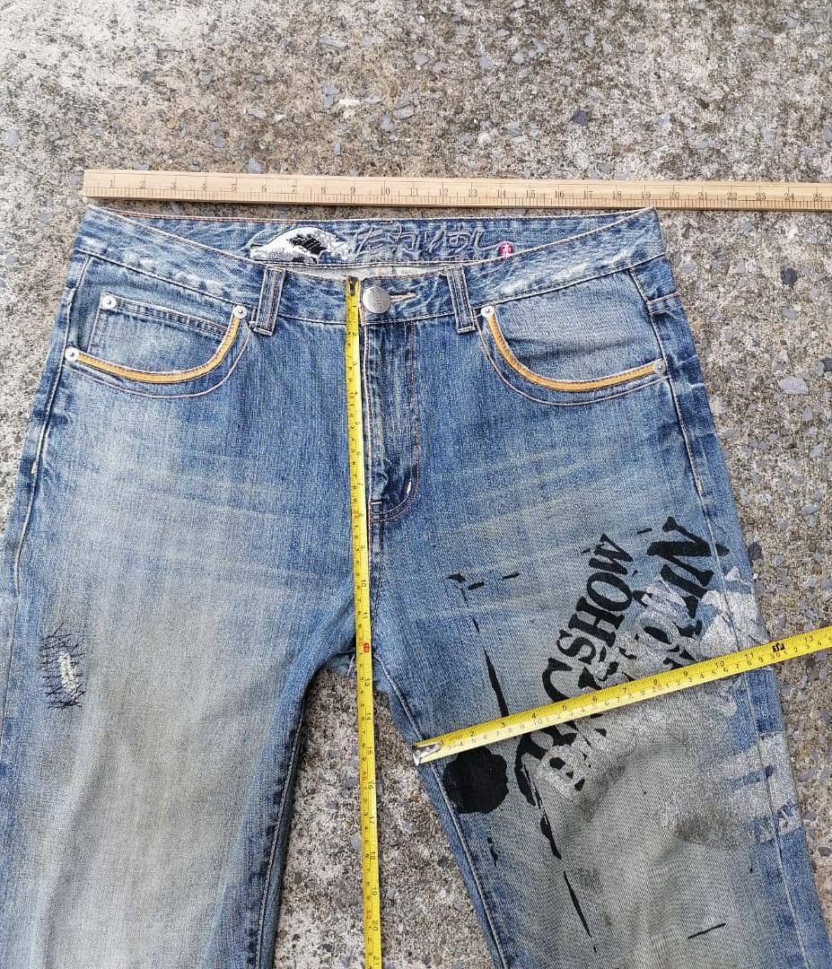 Japanese Brand Osaka Big Train Distressed Denim Jeans Size US 39 - 3 Thumbnail