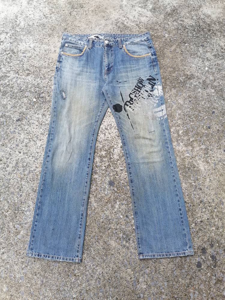 Japanese Brand Osaka Big Train Distressed Denim Jeans Size US 39 - 1 Thumbnail