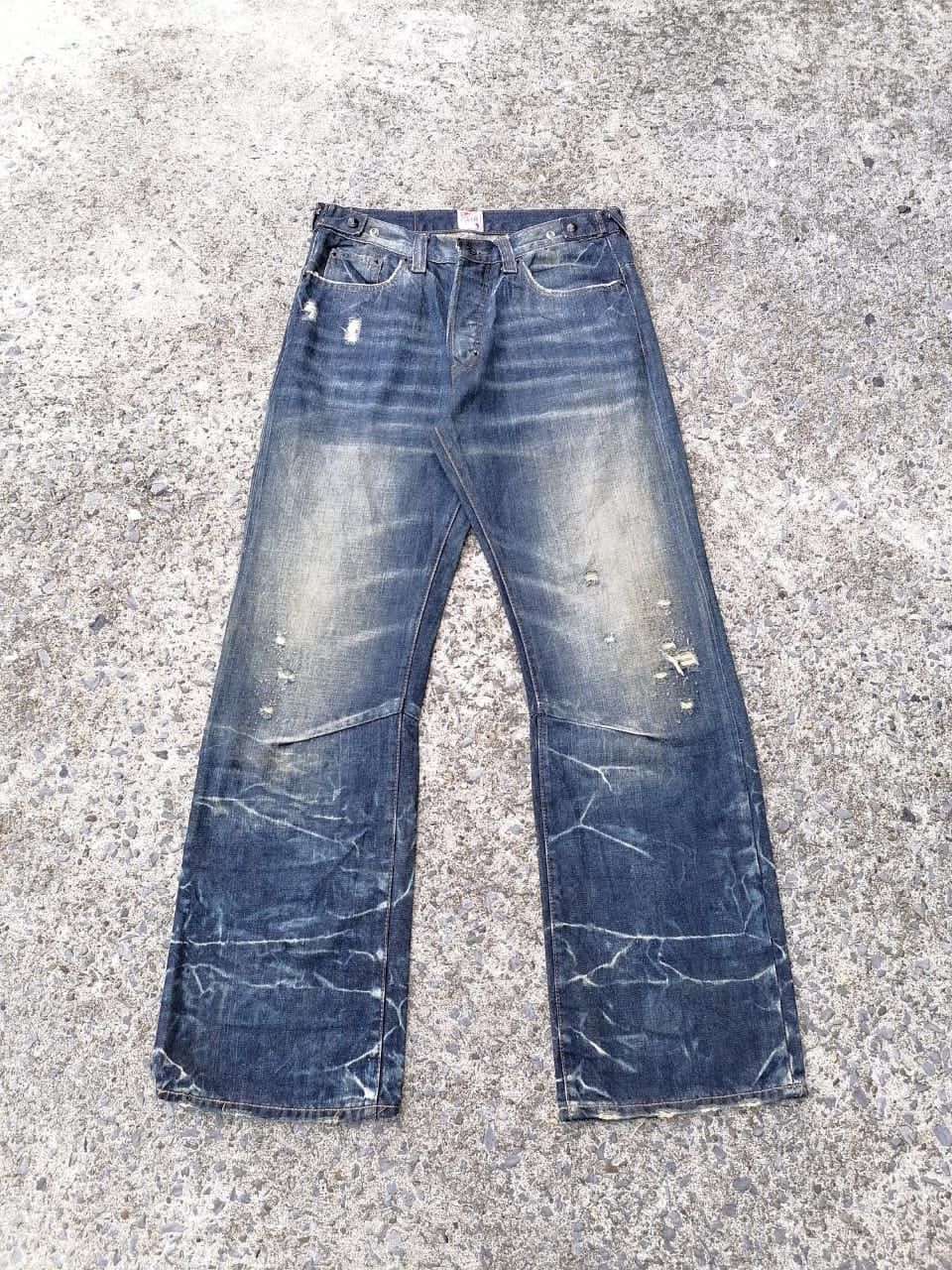 Japanese Brand Prps Nice Design Distressed Denim Jeans Size US 30 / EU 46 - 1 Thumbnail