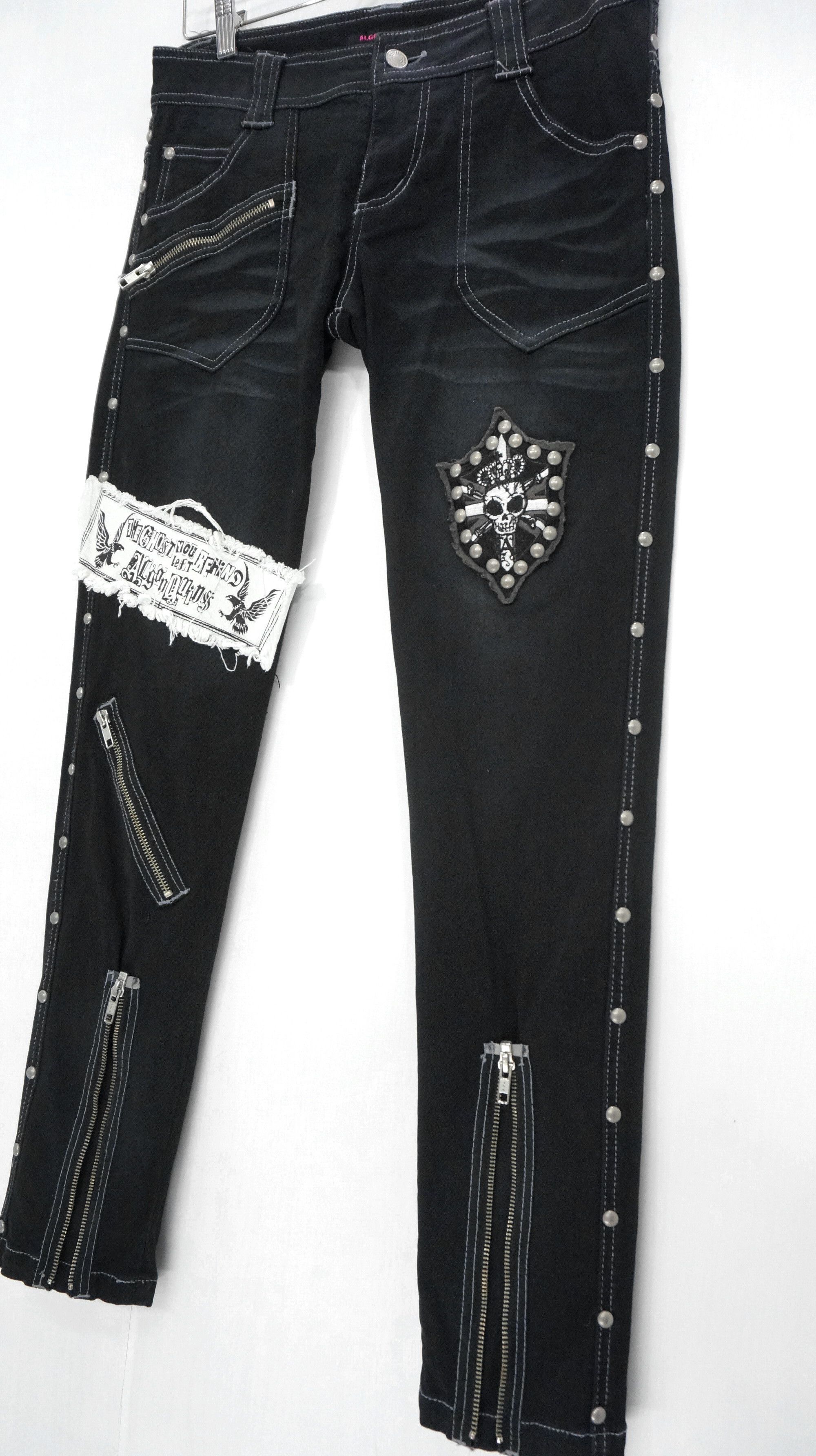Other Rare 🔥 ALGONQUINS Punk Skinny Women Pants Size 30" / US 8 / IT 44 - 3 Thumbnail