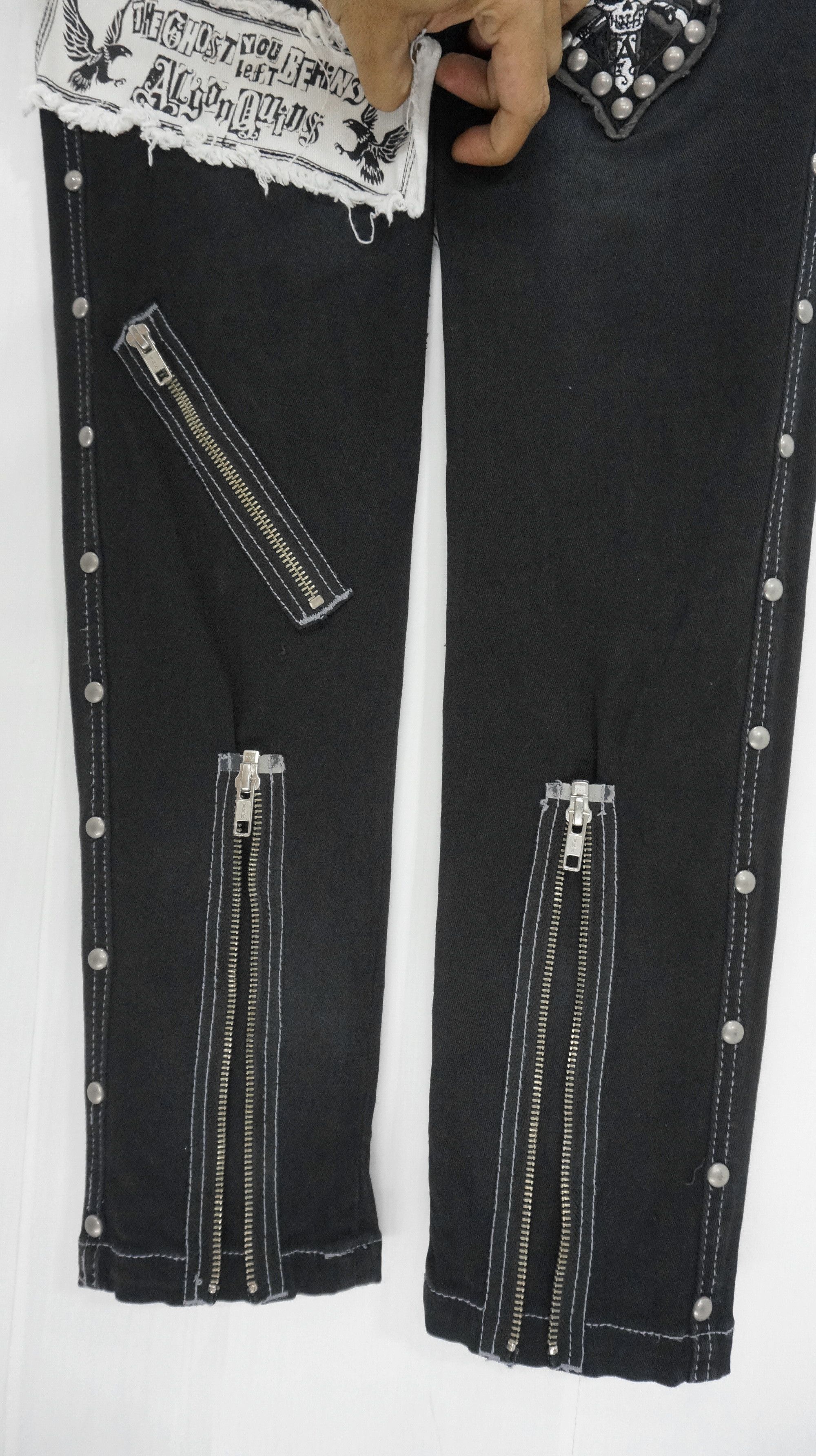 Other Rare 🔥 ALGONQUINS Punk Skinny Women Pants Size 30" / US 8 / IT 44 - 8 Thumbnail