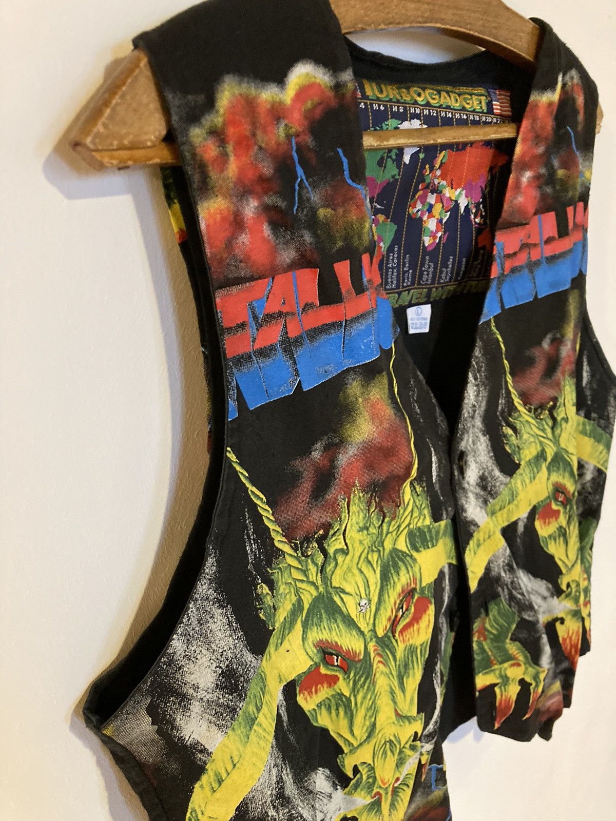 Vintage 1990s Turbogadget metallica waistcoat vest