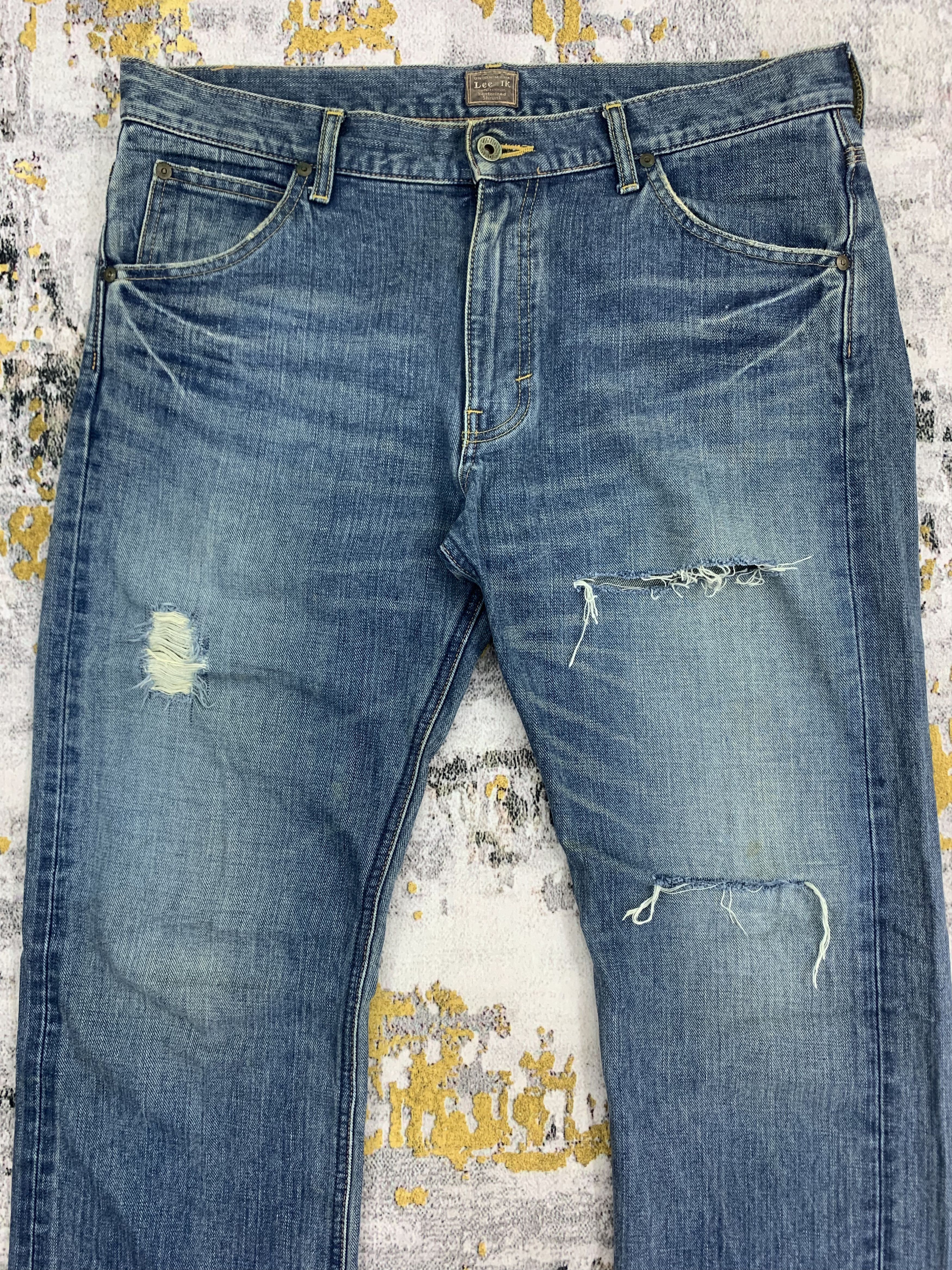 Lee Vintage Ripped Blue Jeans Lee x Takeo Kikuchi Pants Size US 36 / EU 52 - 2 Thumbnail