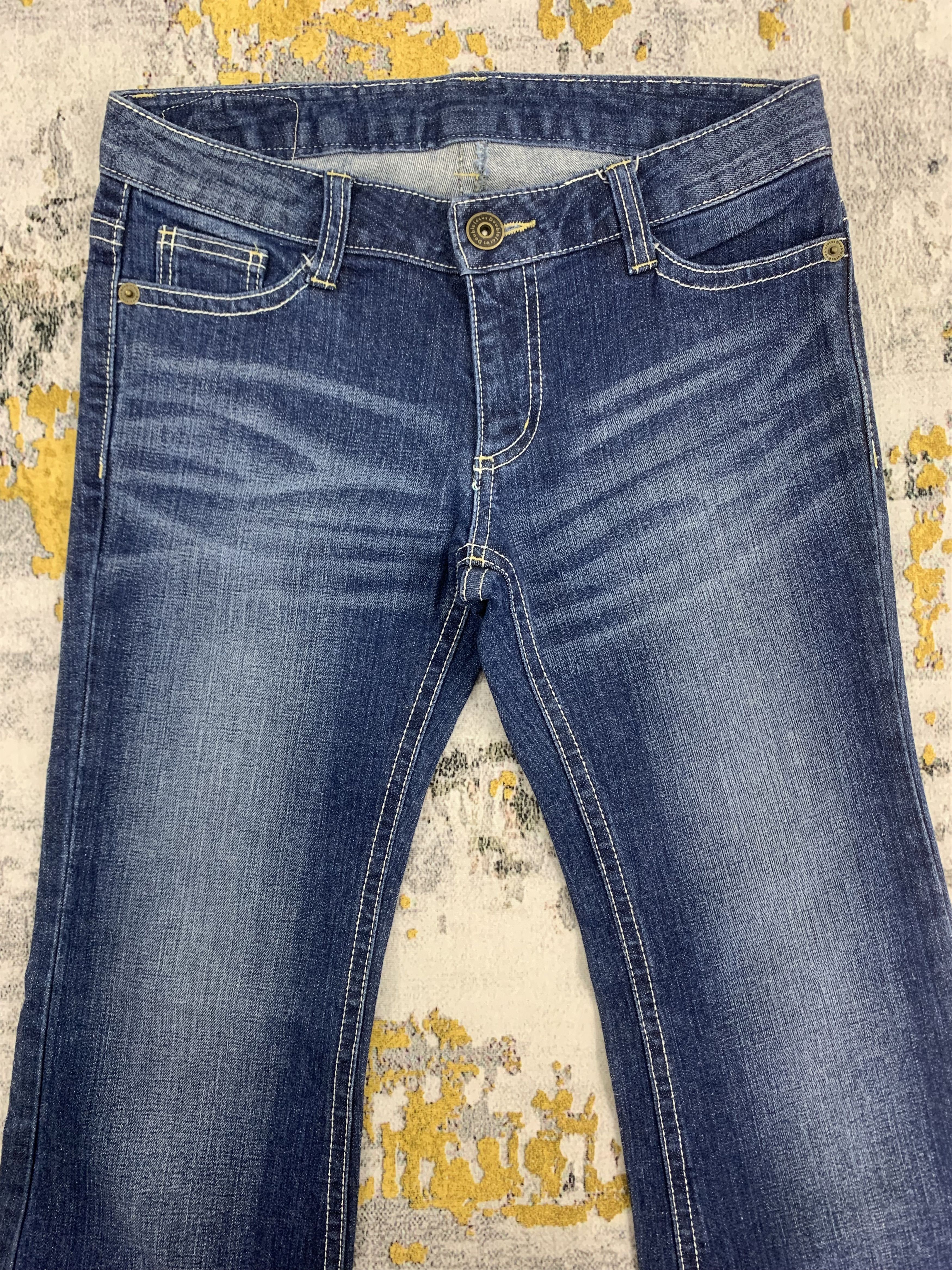 Japanese Brand Double Focus Flared Jeans Blue Denim for Women Size 29" - 2 Thumbnail