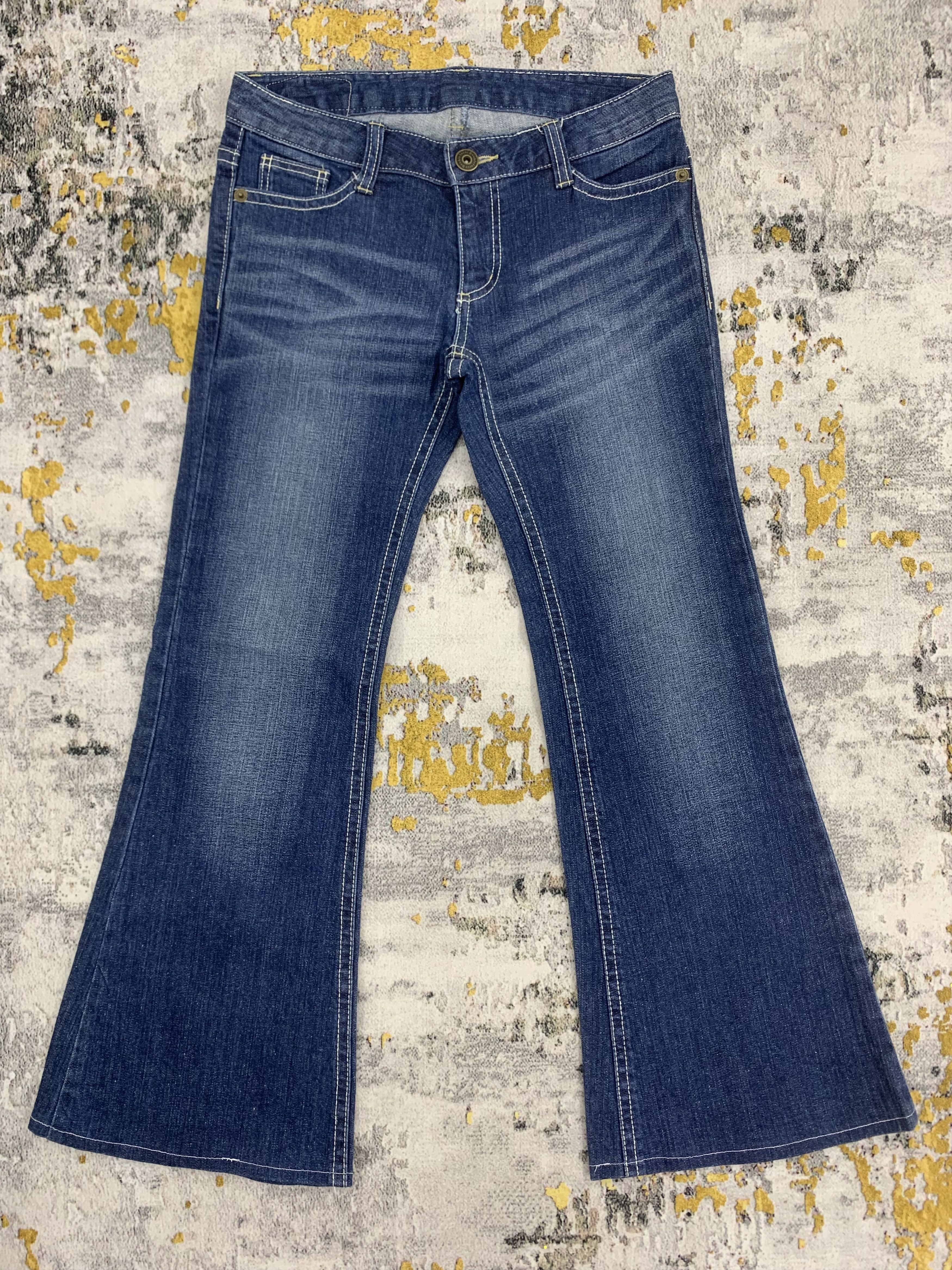 Double Focus Flared Jeans Blue Denim for Women