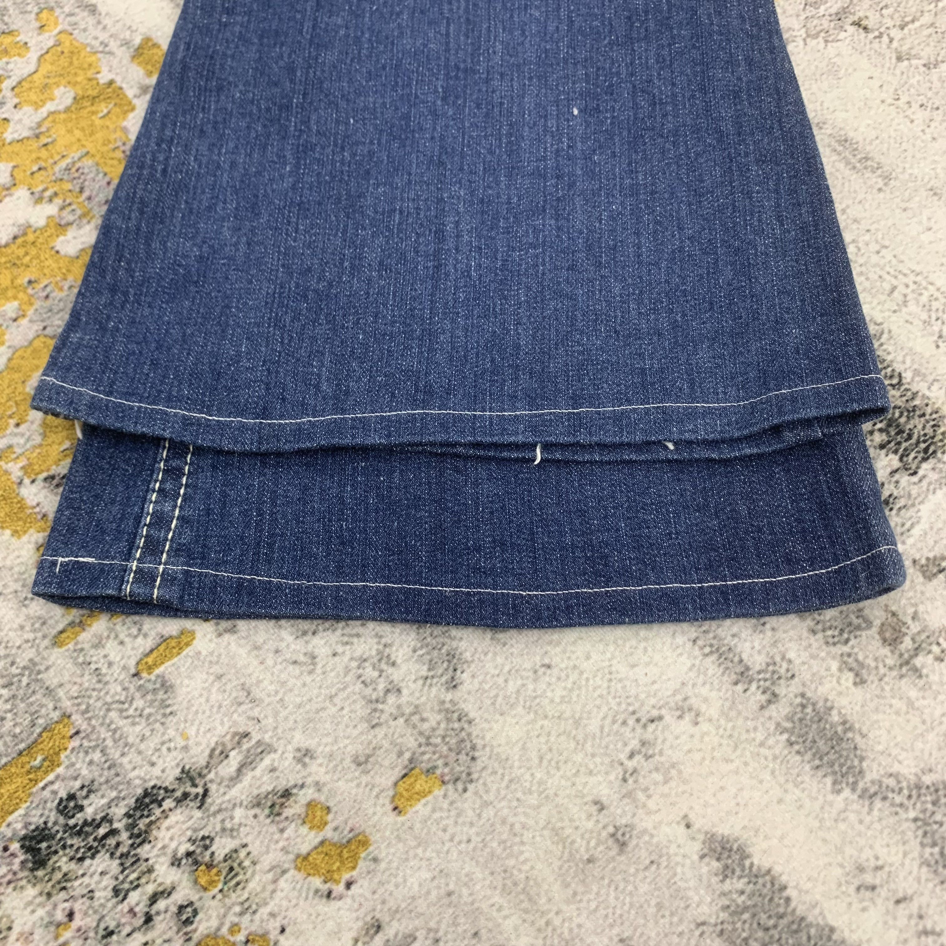 Japanese Brand Double Focus Flared Jeans Blue Denim for Women Size 29" - 7 Thumbnail
