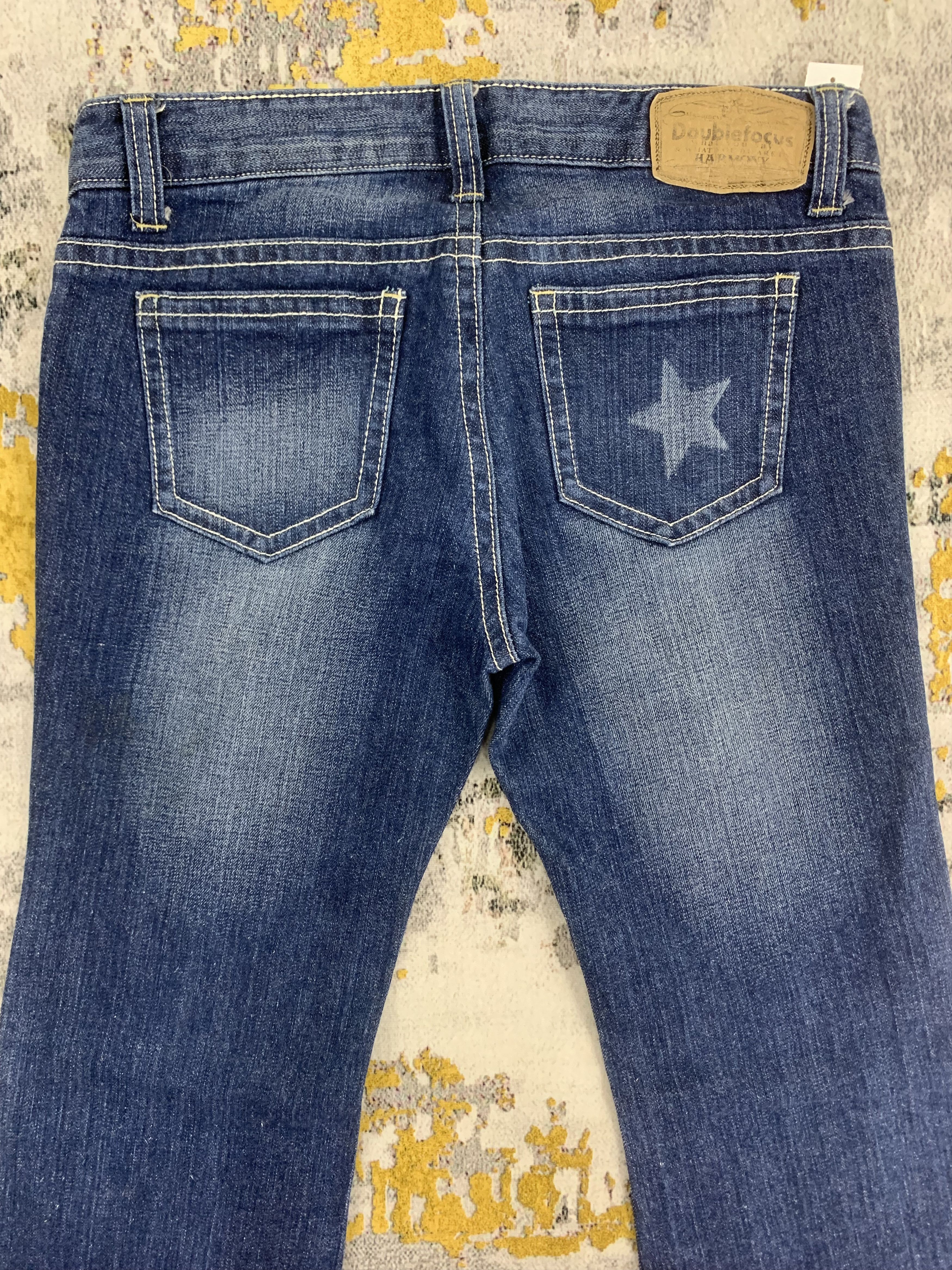 Japanese Brand Double Focus Flared Jeans Blue Denim for Women Size 29" - 5 Thumbnail