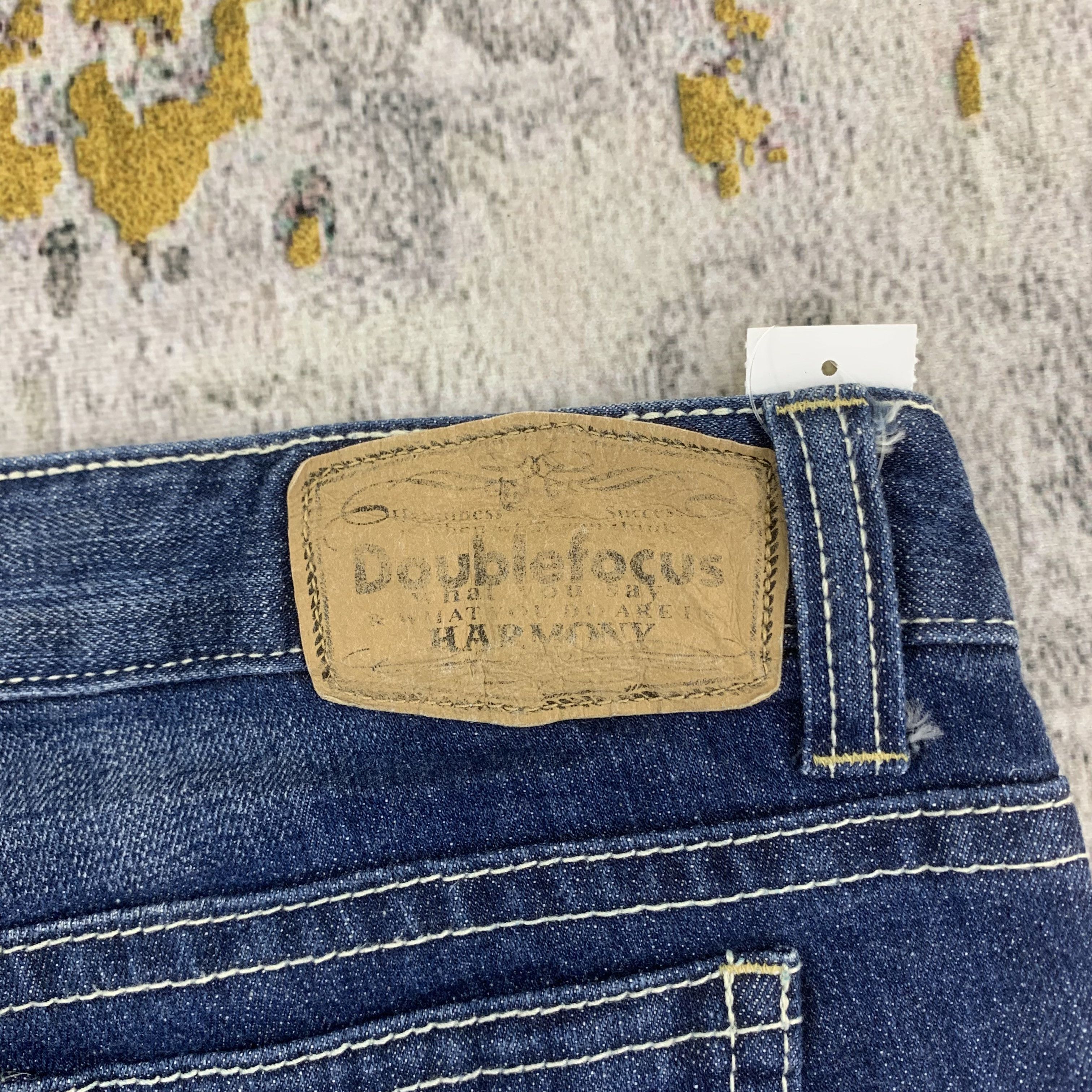 Japanese Brand Double Focus Flared Jeans Blue Denim for Women Size 29" - 6 Thumbnail