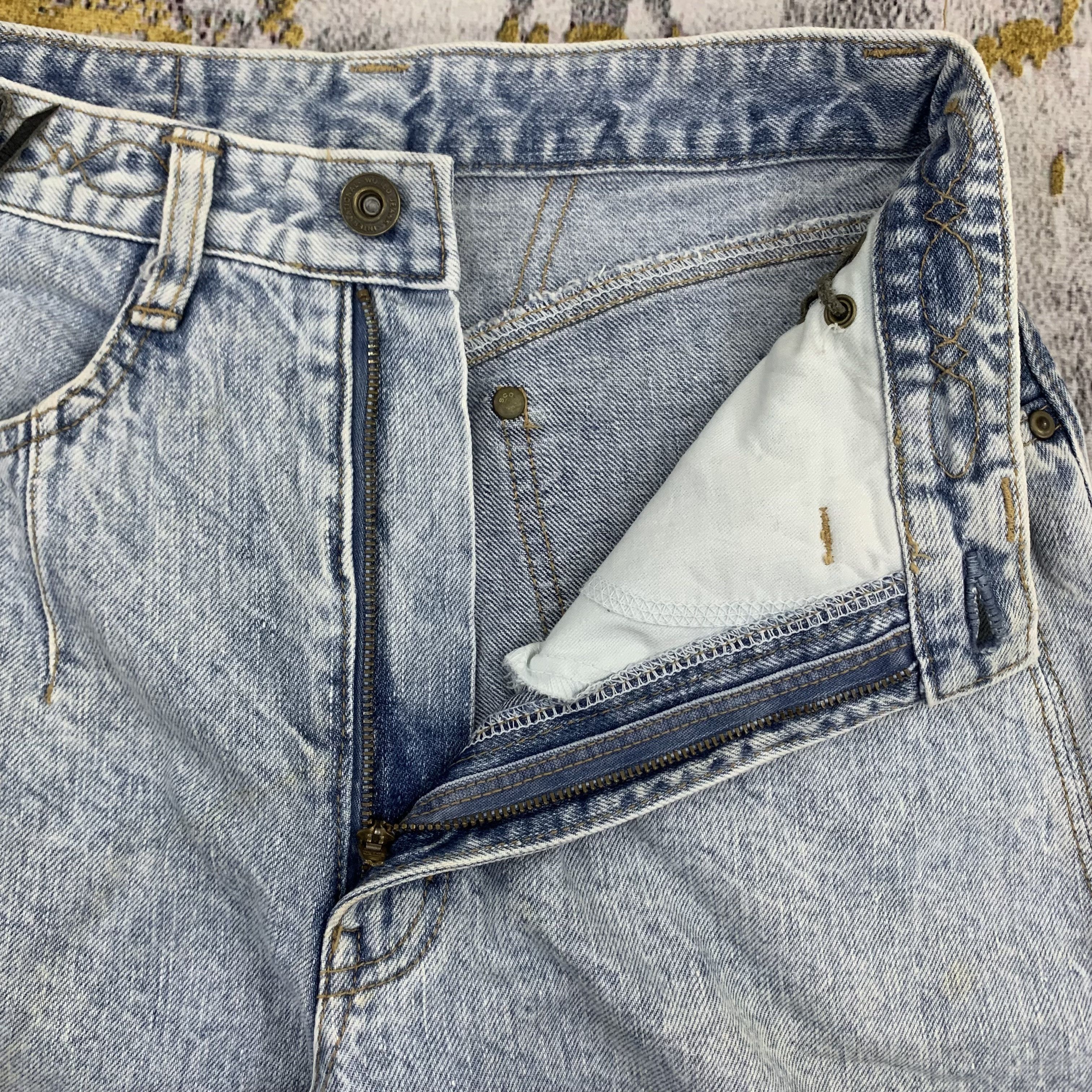 Japanese Brand 90s Distressed Denim Blue Jeans Brappers size 23 for Women Size 26" / US 2 / IT 38 - 3 Thumbnail